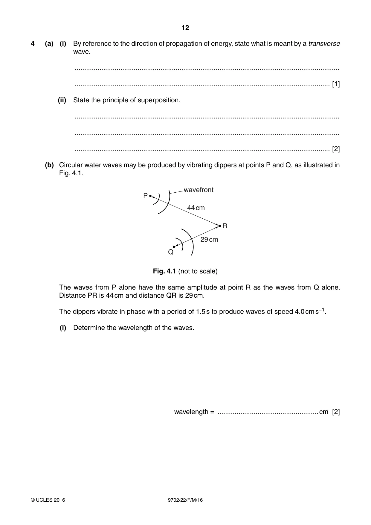 Cambridge A Level Physics 9702 2016 Feb/March Paper 2 · Variant 2 question paper, page 12 of 16