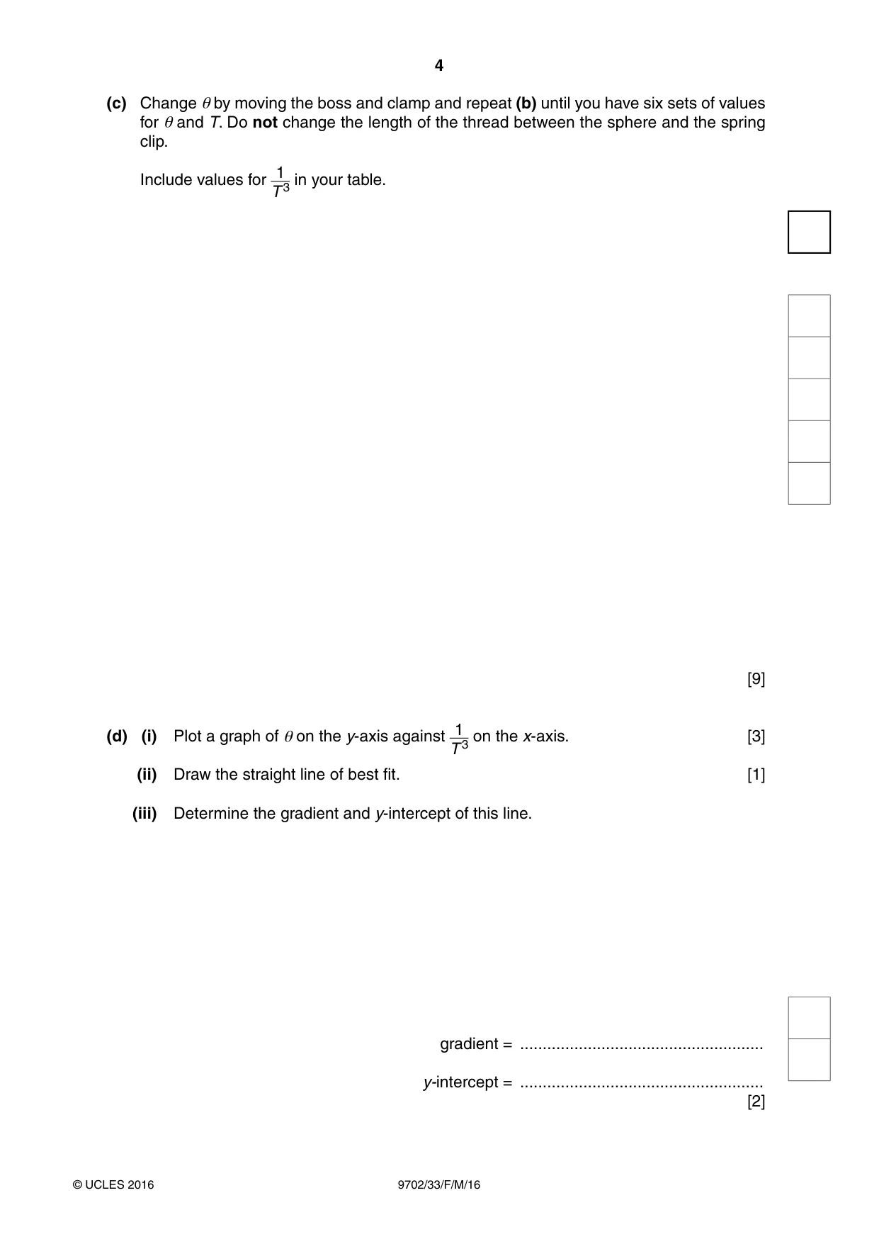 Cambridge A Level Physics 9702 2016 Feb/March Paper 3 · Variant 3 question paper, page 4 of 12