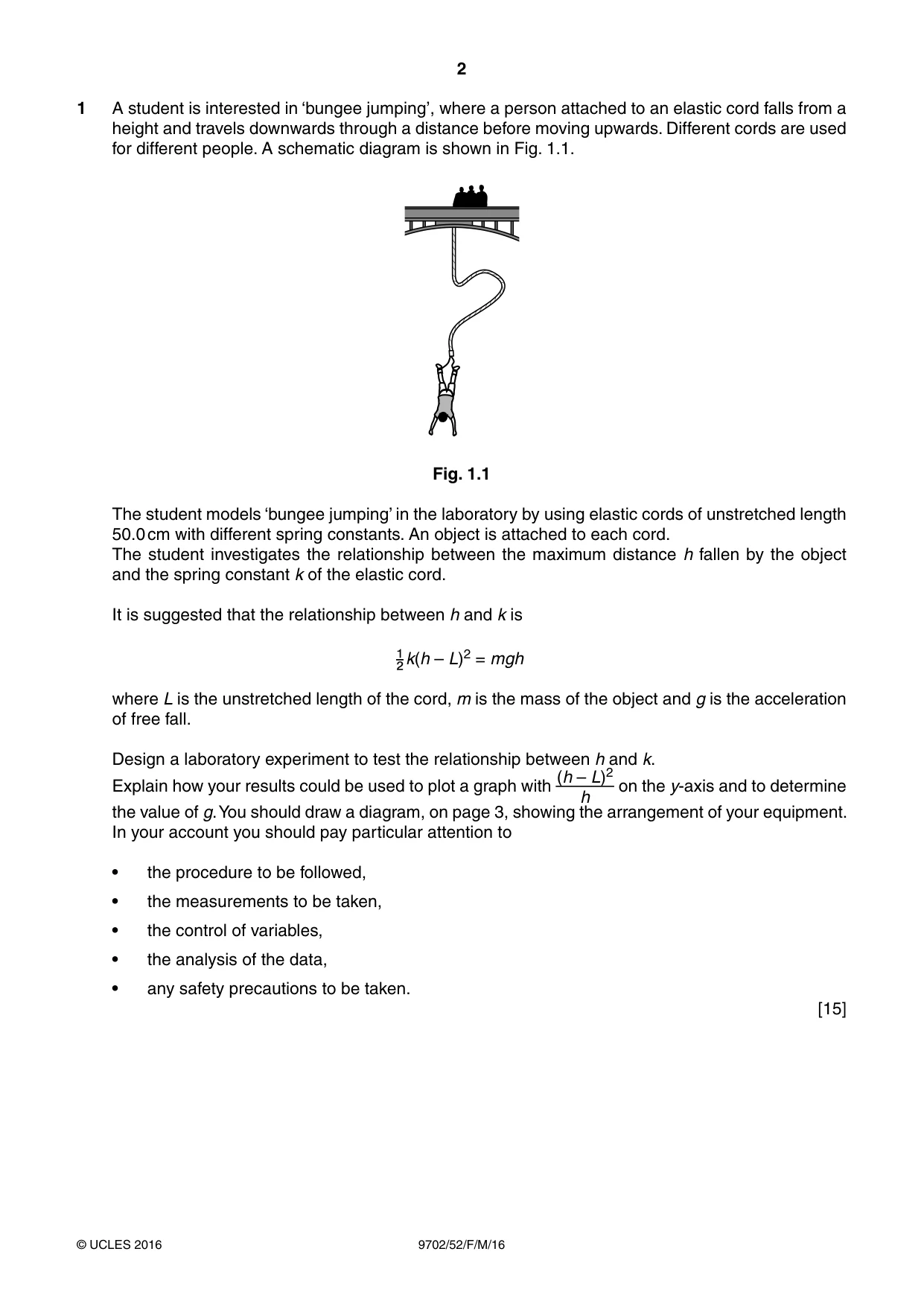 Cambridge A Level Physics 9702 2016 Feb/March Paper 5 · Variant 2 question paper, page 2 of 8