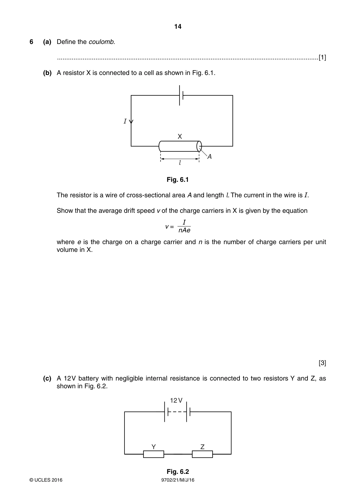 Cambridge A Level Physics 9702 2016 May/June Paper 2 · Variant 1 question paper, page 14 of 16
