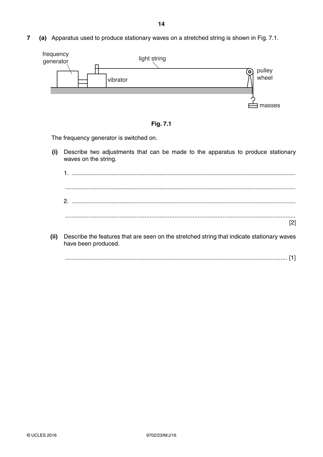 Cambridge A Level Physics 9702 2016 May/June Paper 2 · Variant 3 question paper, page 14 of 16