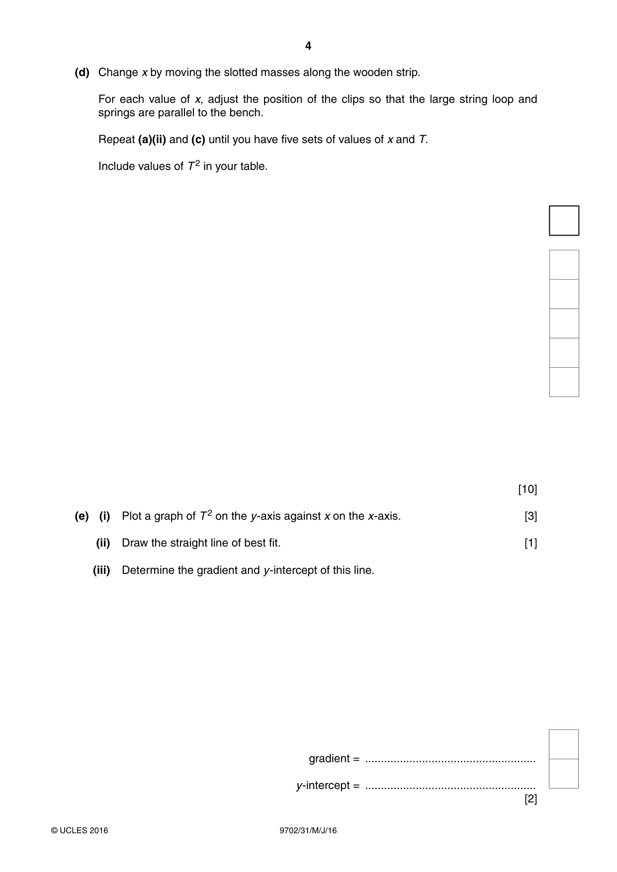 Cambridge A Level Physics 9702 2016 May/June Paper 3 · Variant 1 question paper, page 4 of 12