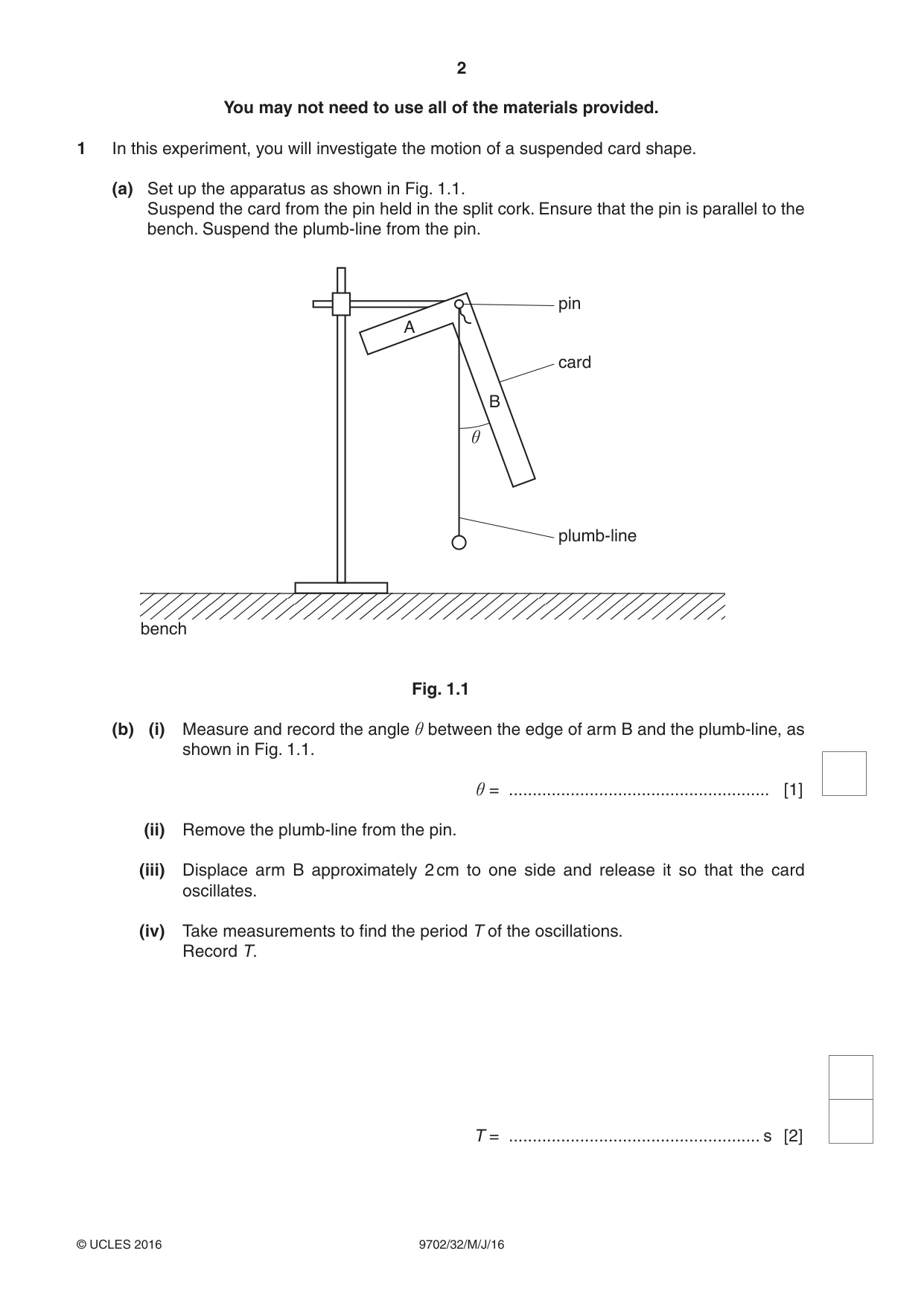 Cambridge A Level Physics 9702 2016 May/June Paper 3 · Variant 2 question paper, page 2 of 12