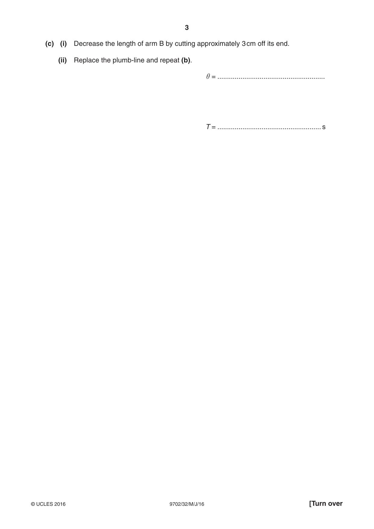 Cambridge A Level Physics 9702 2016 May/June Paper 3 · Variant 2 question paper, page 3 of 12