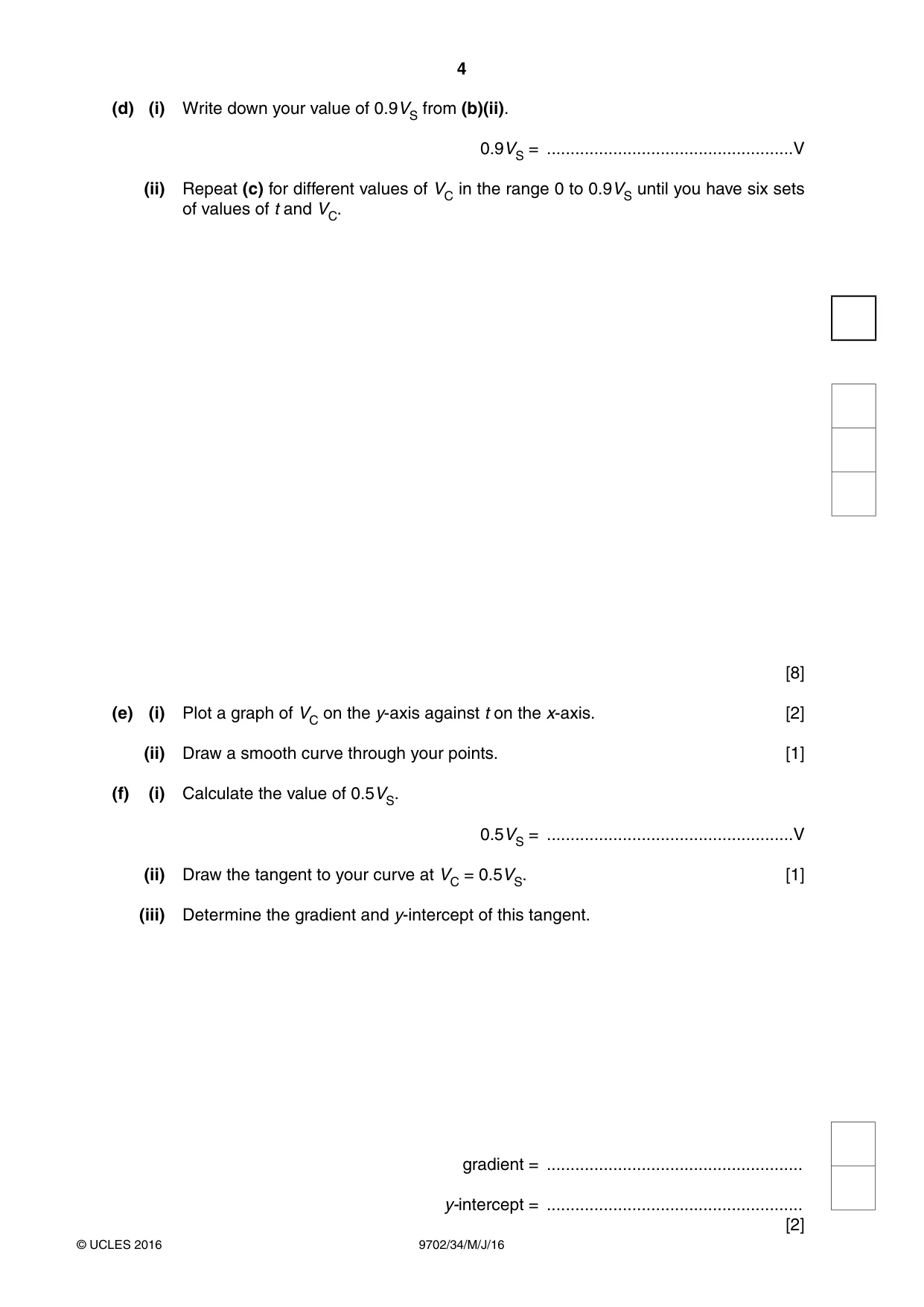 Cambridge A Level Physics 9702 2016 May/June Paper 3 · Variant 4 question paper, page 4 of 12