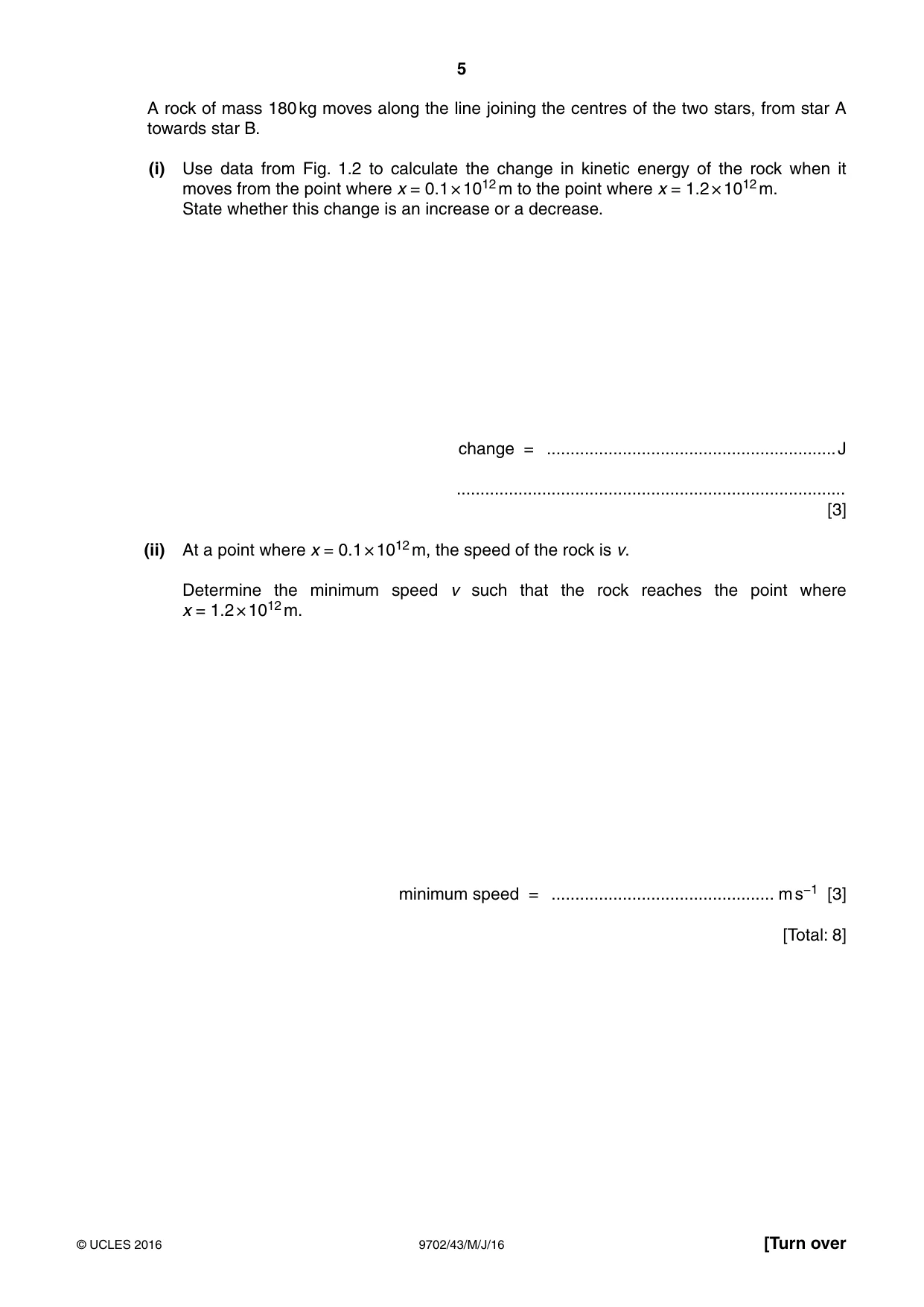 Cambridge A Level Physics 9702 2016 May/June Paper 4 · Variant 3 question paper, page 5 of 28