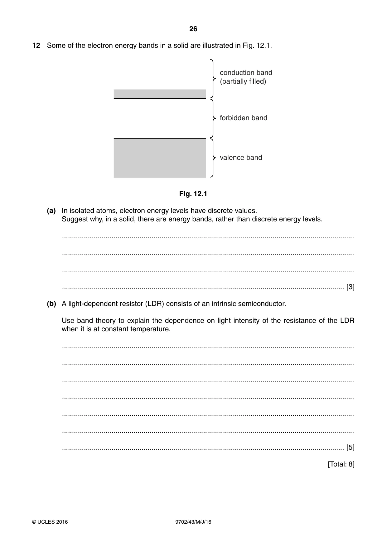 Cambridge A Level Physics 9702 2016 May/June Paper 4 · Variant 3 question paper, page 26 of 28