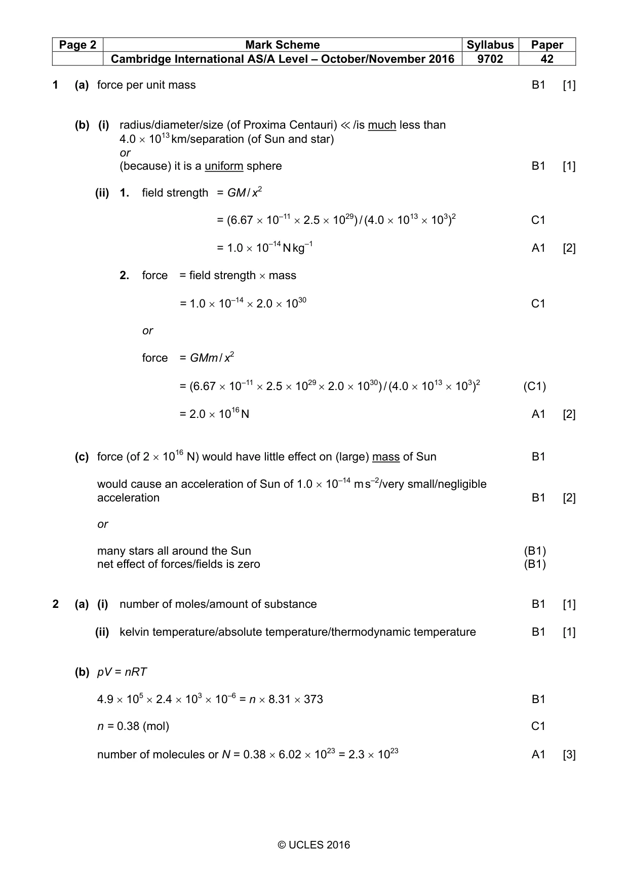Mark scheme, page 2 of 8