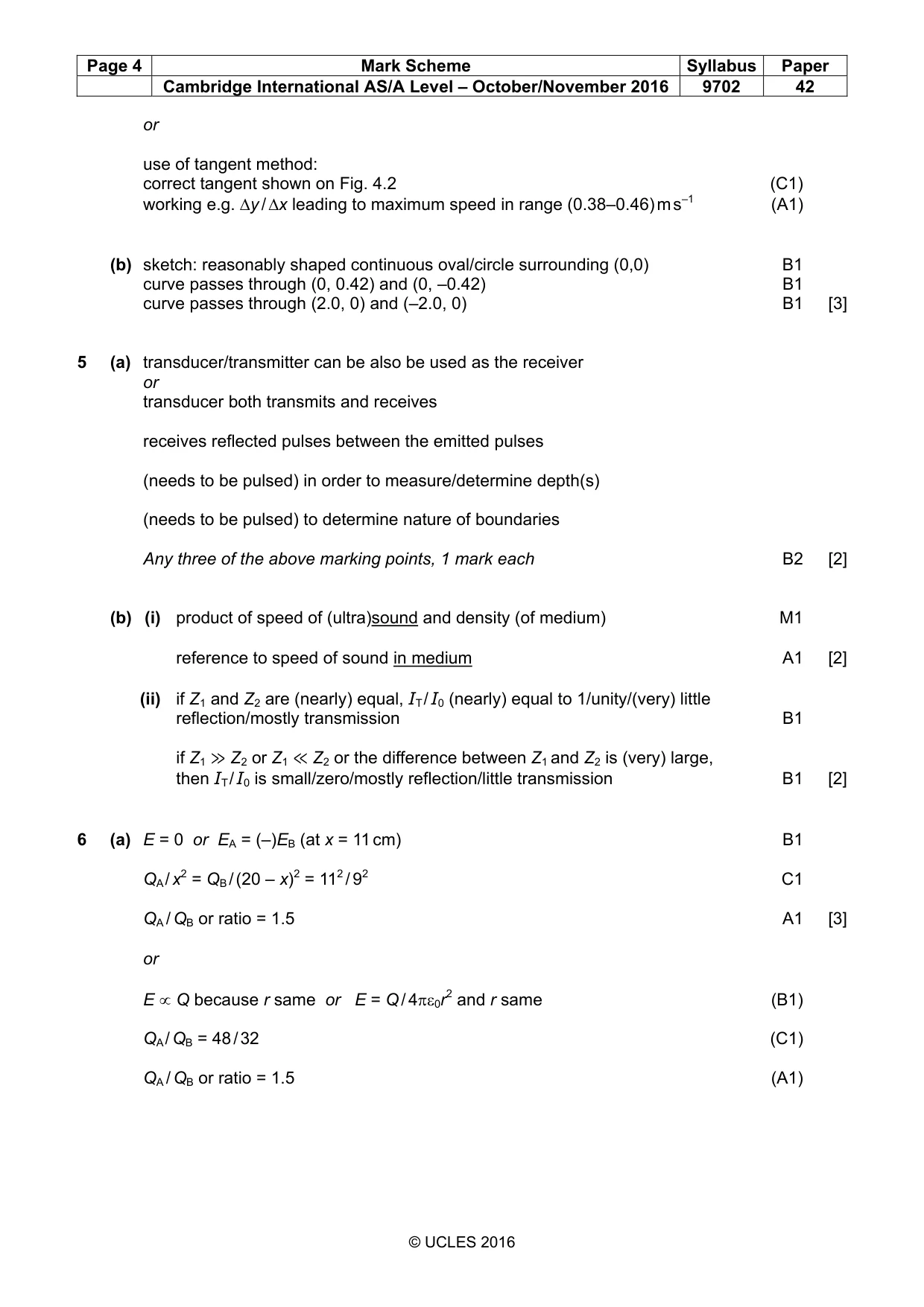 Mark scheme, page 4 of 8