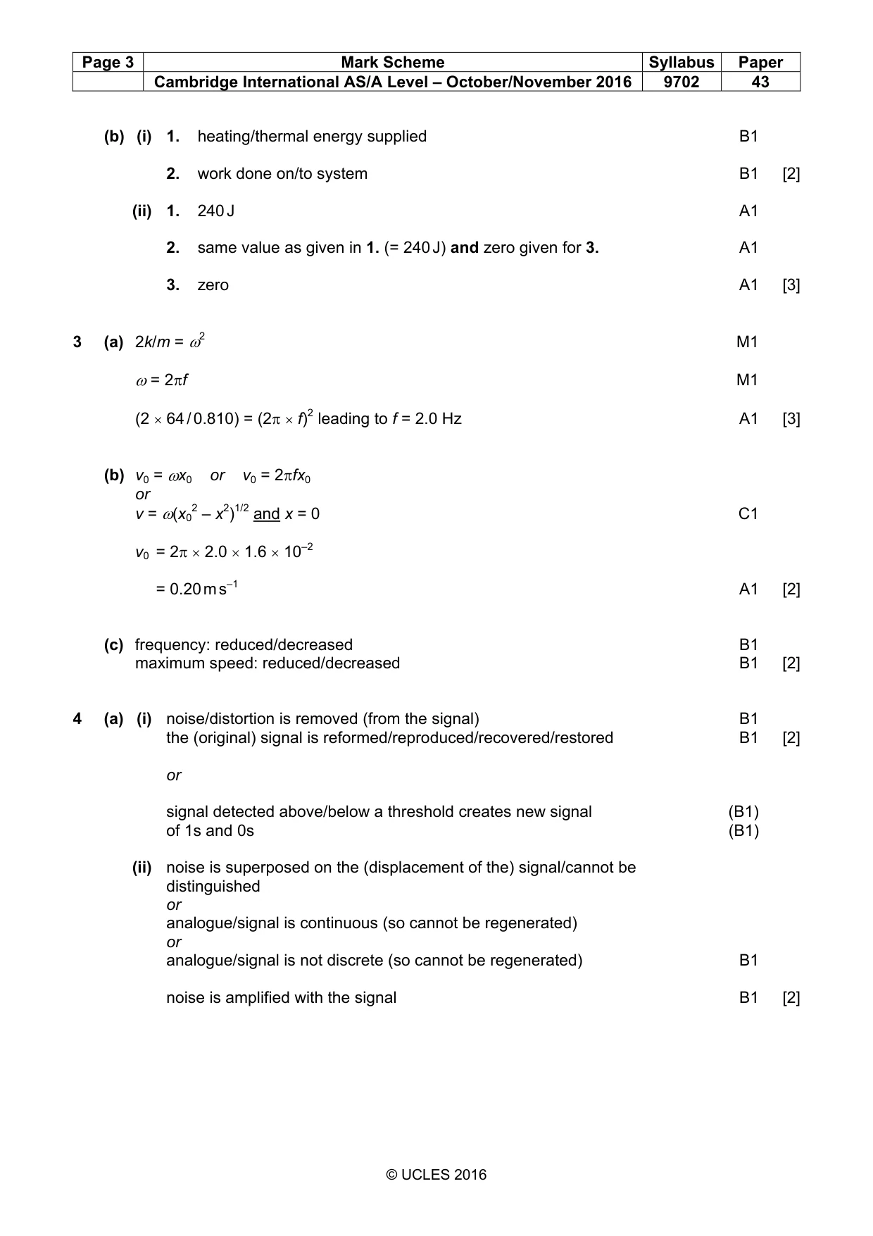 Mark scheme, page 3 of 8
