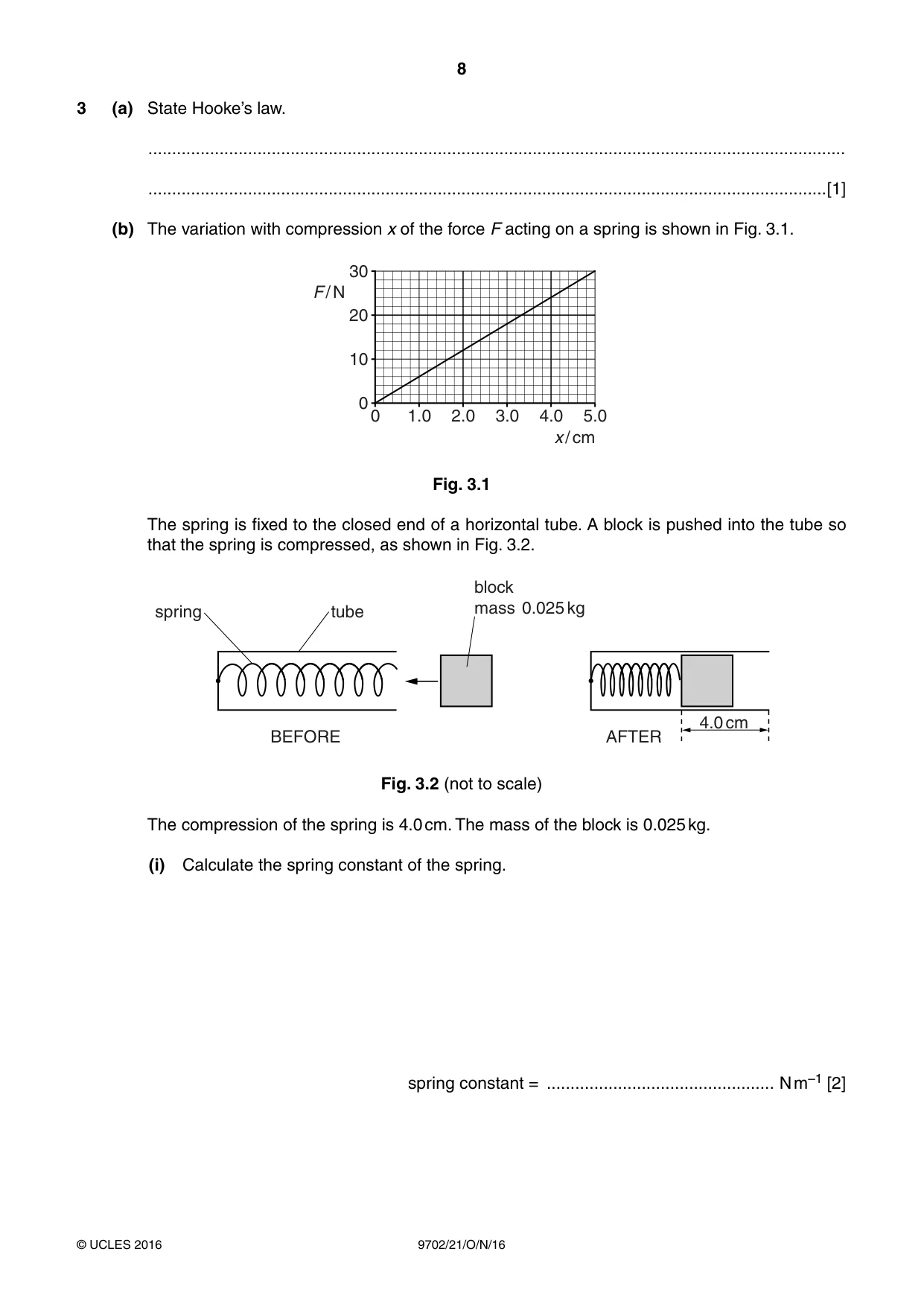 Cambridge A Level Physics 9702 2016 Oct/Nov Paper 2 · Variant 1 question paper, page 8 of 16