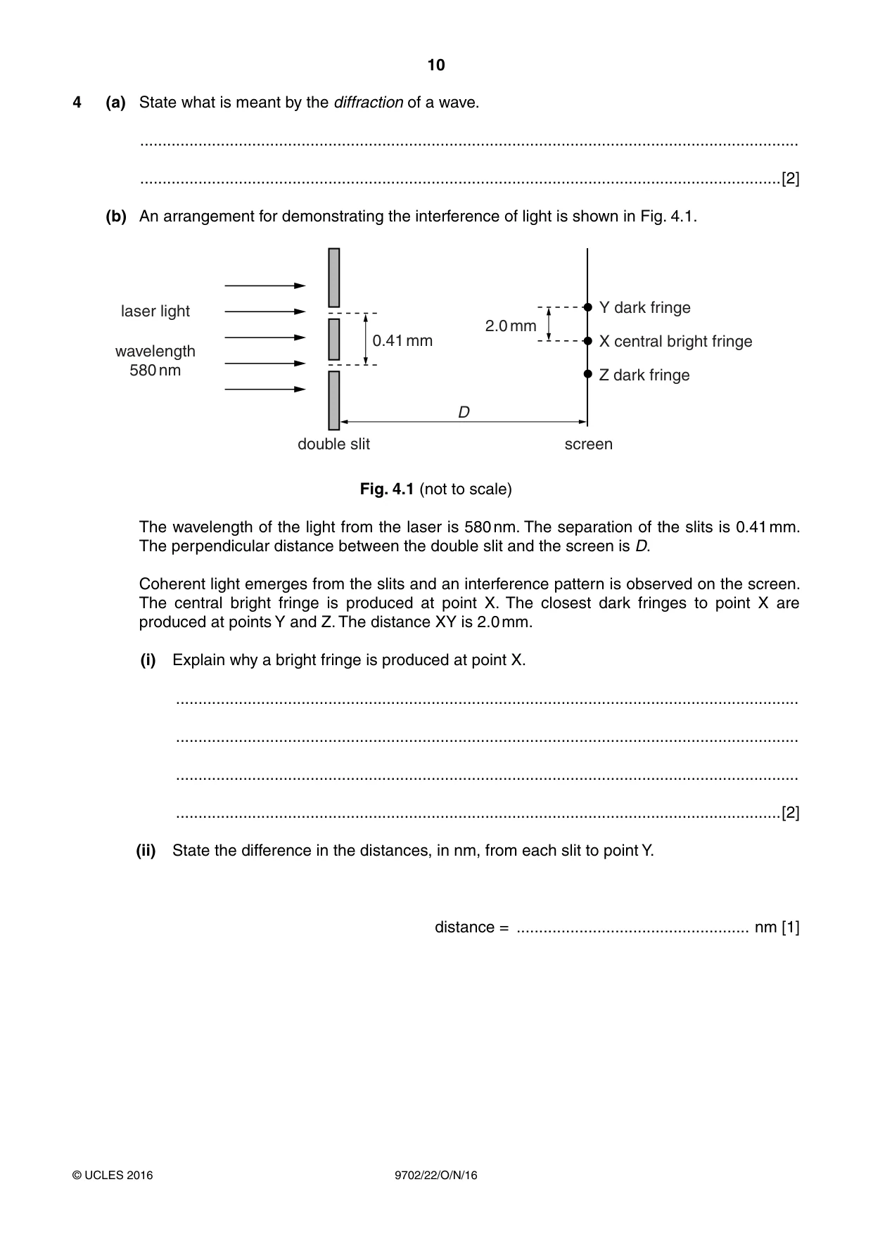 Cambridge A Level Physics 9702 2016 Oct/Nov Paper 2 · Variant 2 question paper, page 10 of 16