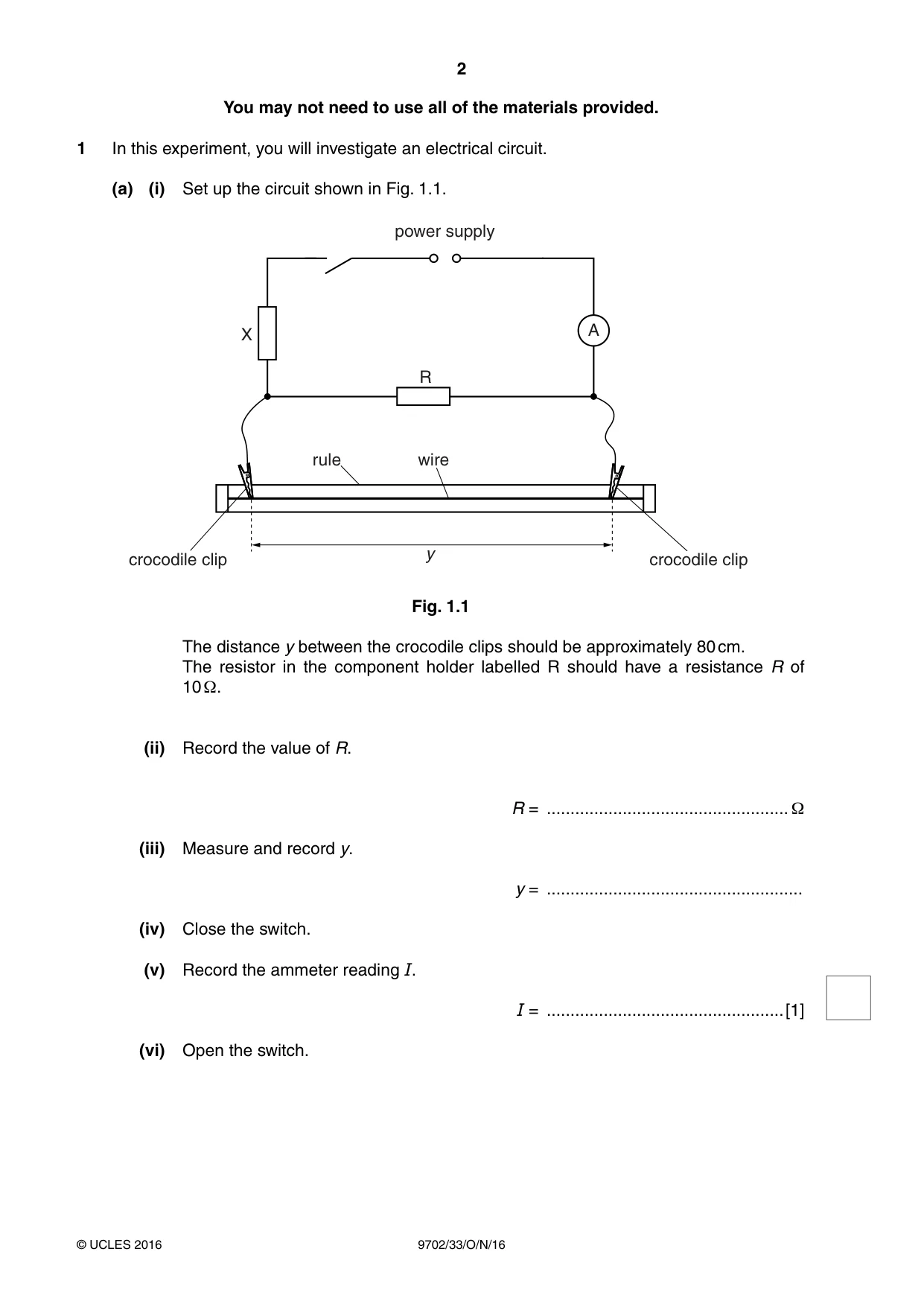 Cambridge A Level Physics 9702 2016 Oct/Nov Paper 3 · Variant 3 question paper, page 2 of 12