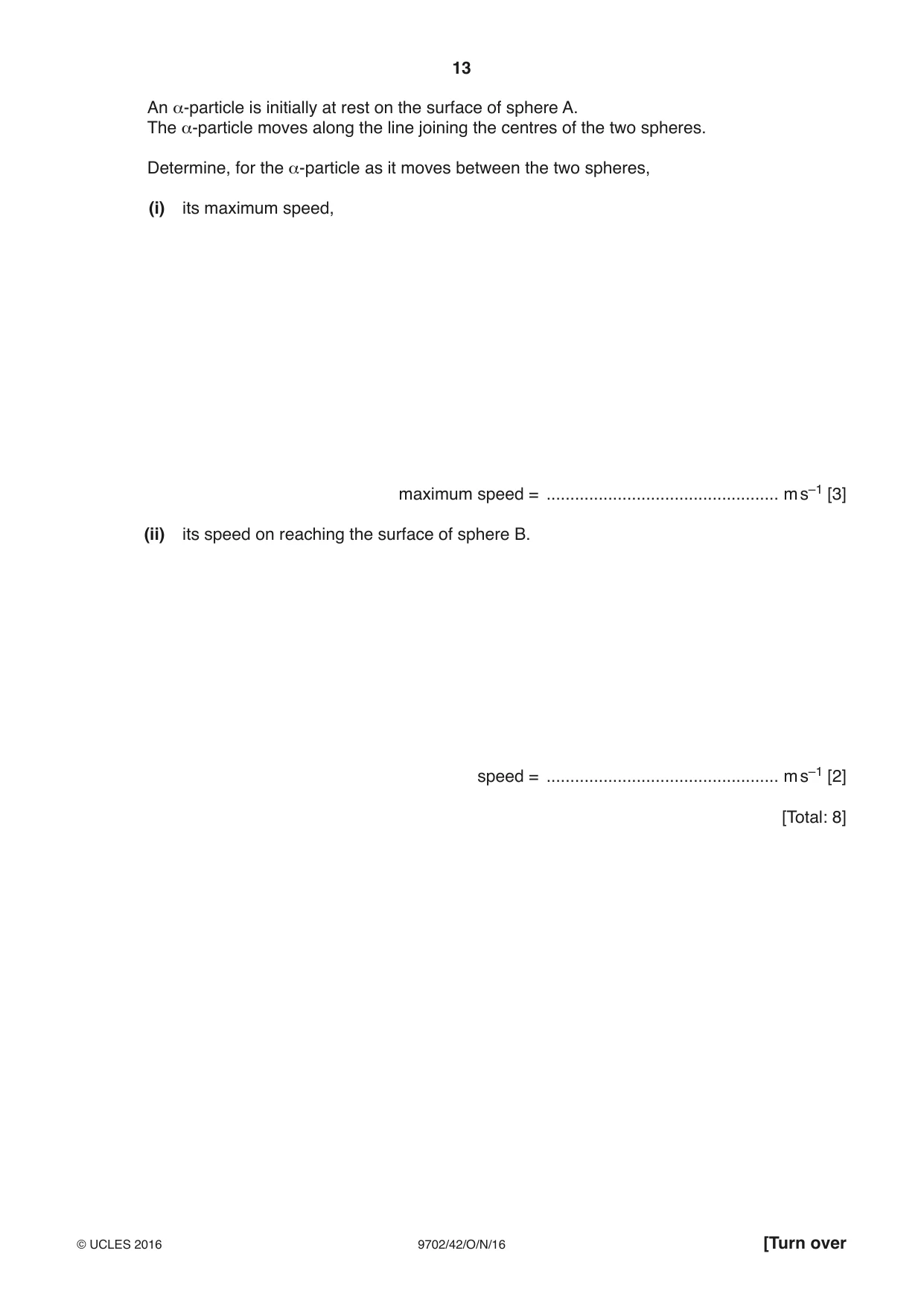 Cambridge A Level Physics 9702 2016 Oct/Nov Paper 4 · Variant 2 question paper, page 13 of 24