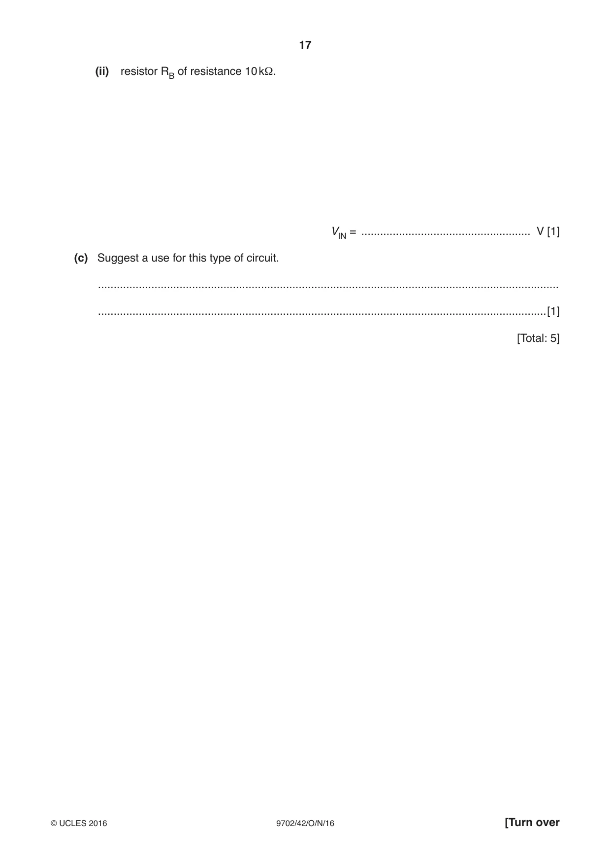 Cambridge A Level Physics 9702 2016 Oct/Nov Paper 4 · Variant 2 question paper, page 17 of 24