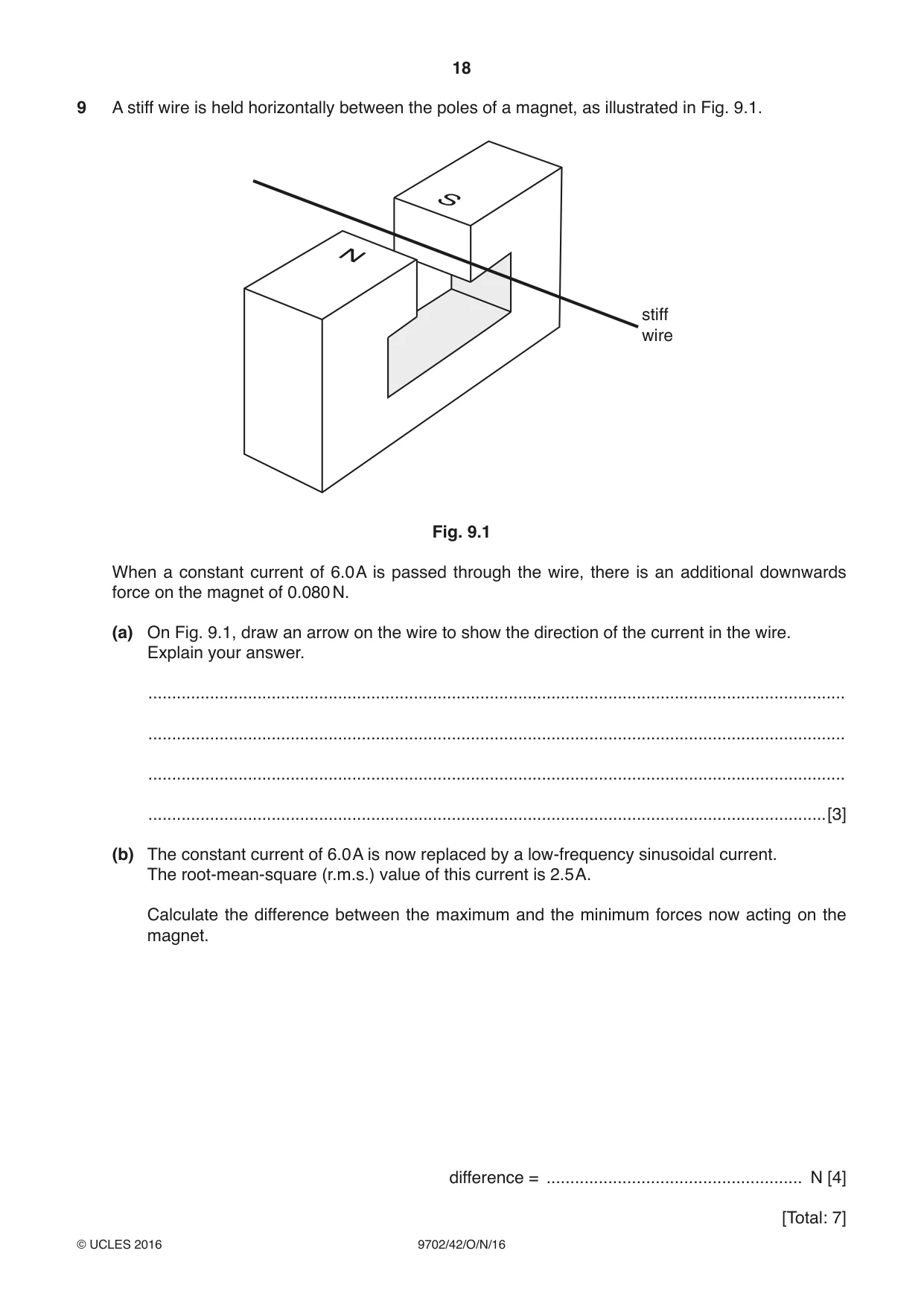 Cambridge A Level Physics 9702 2016 Oct/Nov Paper 4 · Variant 2 question paper, page 18 of 24