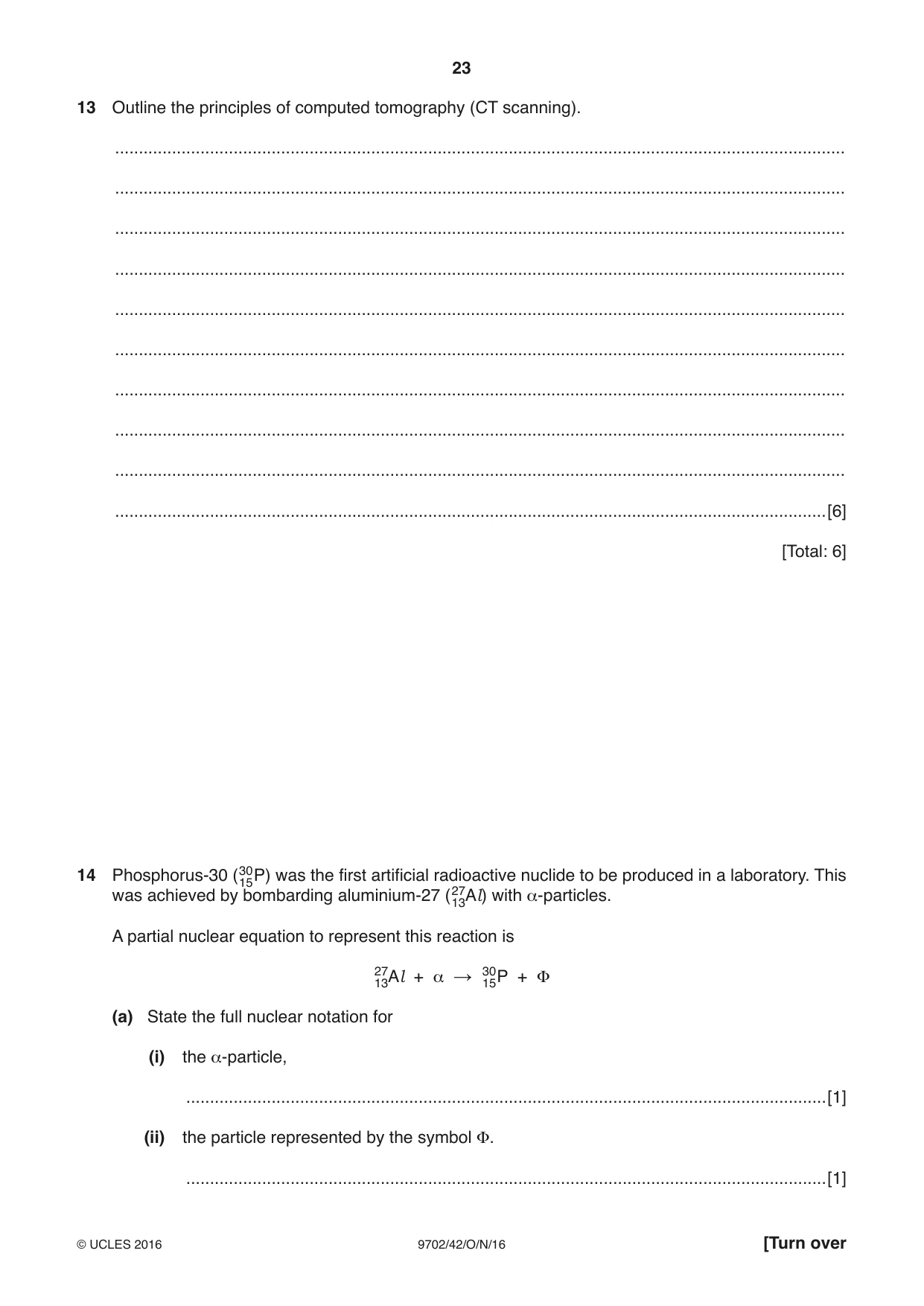 Cambridge A Level Physics 9702 2016 Oct/Nov Paper 4 · Variant 2 question paper, page 23 of 24