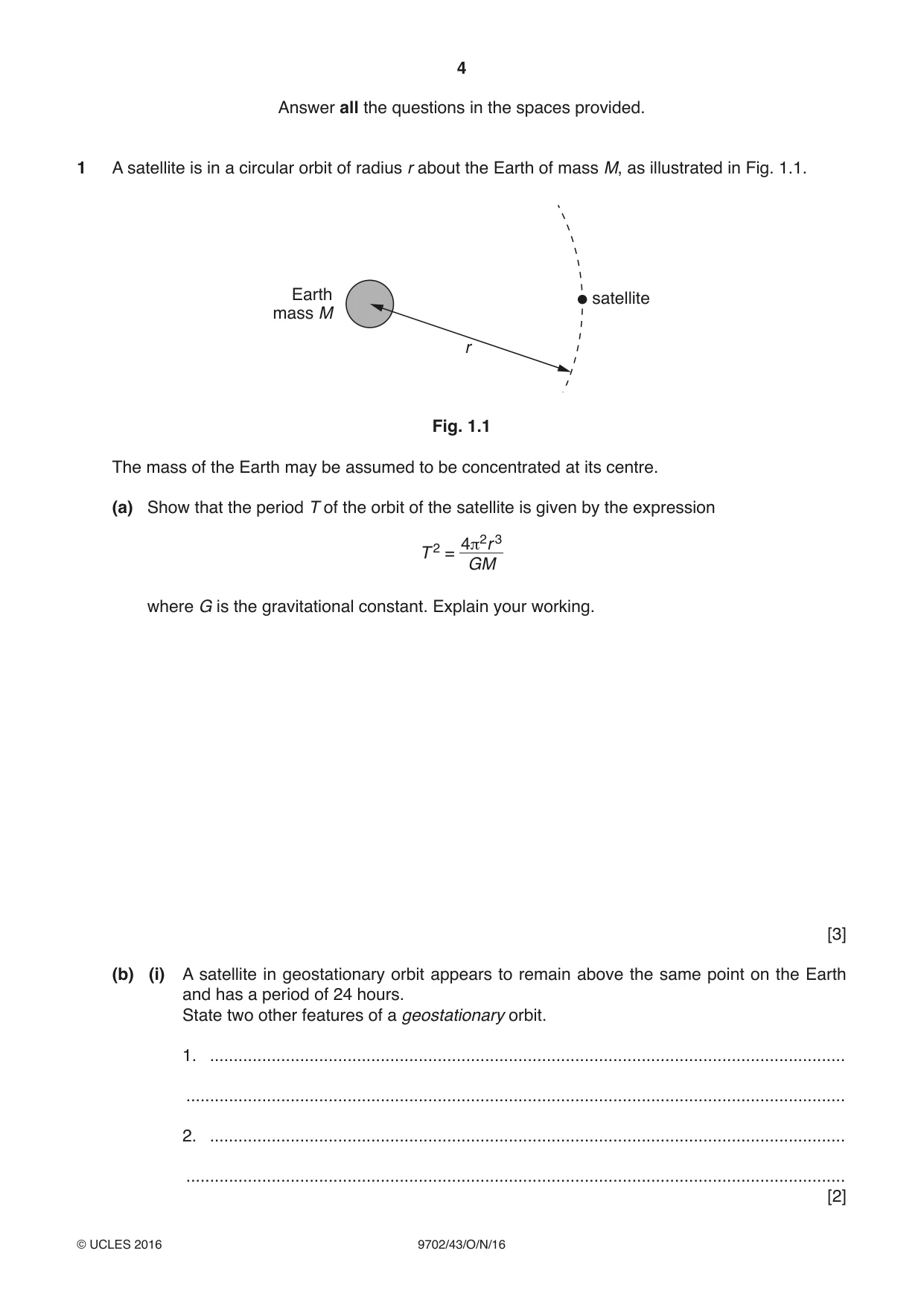 Cambridge A Level Physics 9702 2016 Oct/Nov Paper 4 · Variant 3 question paper, page 4 of 24
