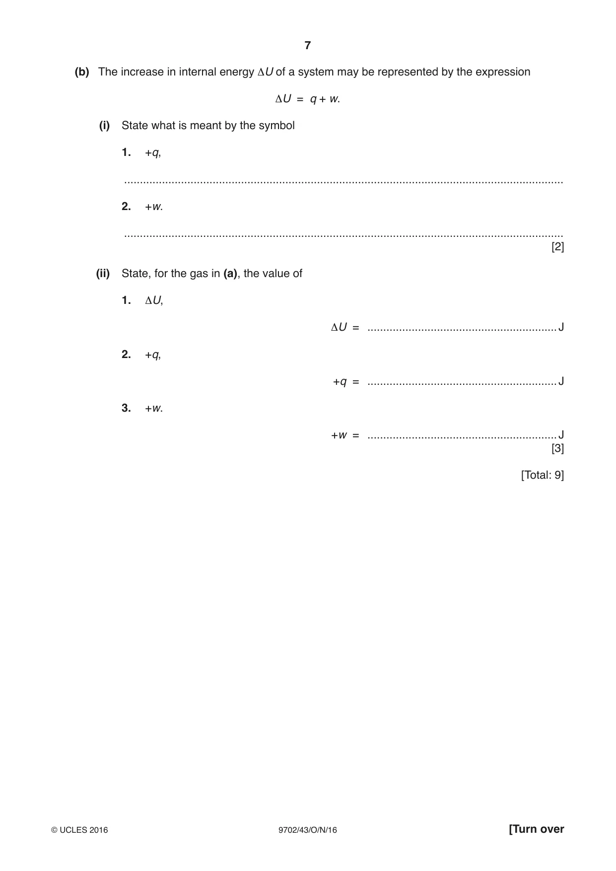 Cambridge A Level Physics 9702 2016 Oct/Nov Paper 4 · Variant 3 question paper, page 7 of 24