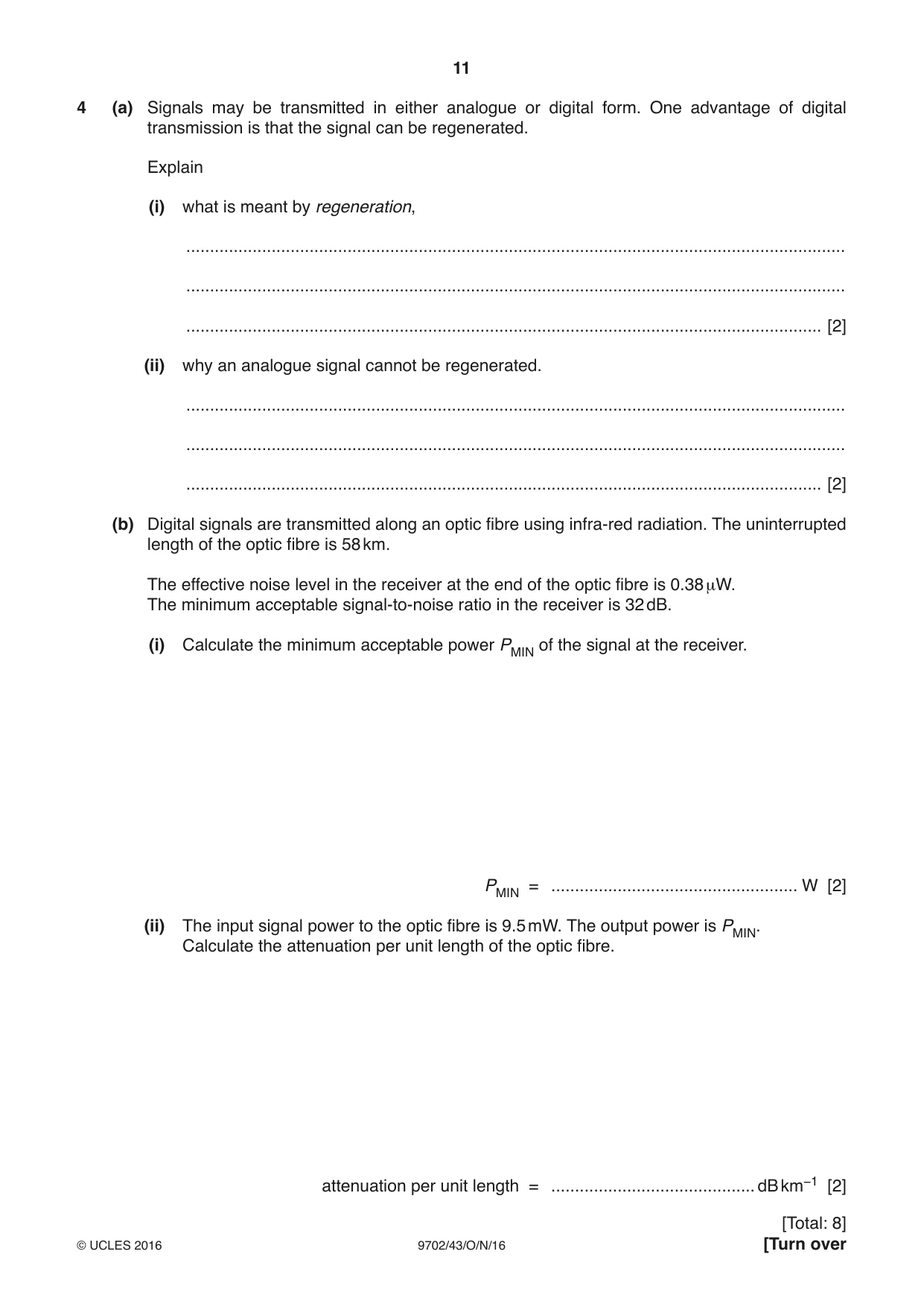 Cambridge A Level Physics 9702 2016 Oct/Nov Paper 4 · Variant 3 question paper, page 11 of 24