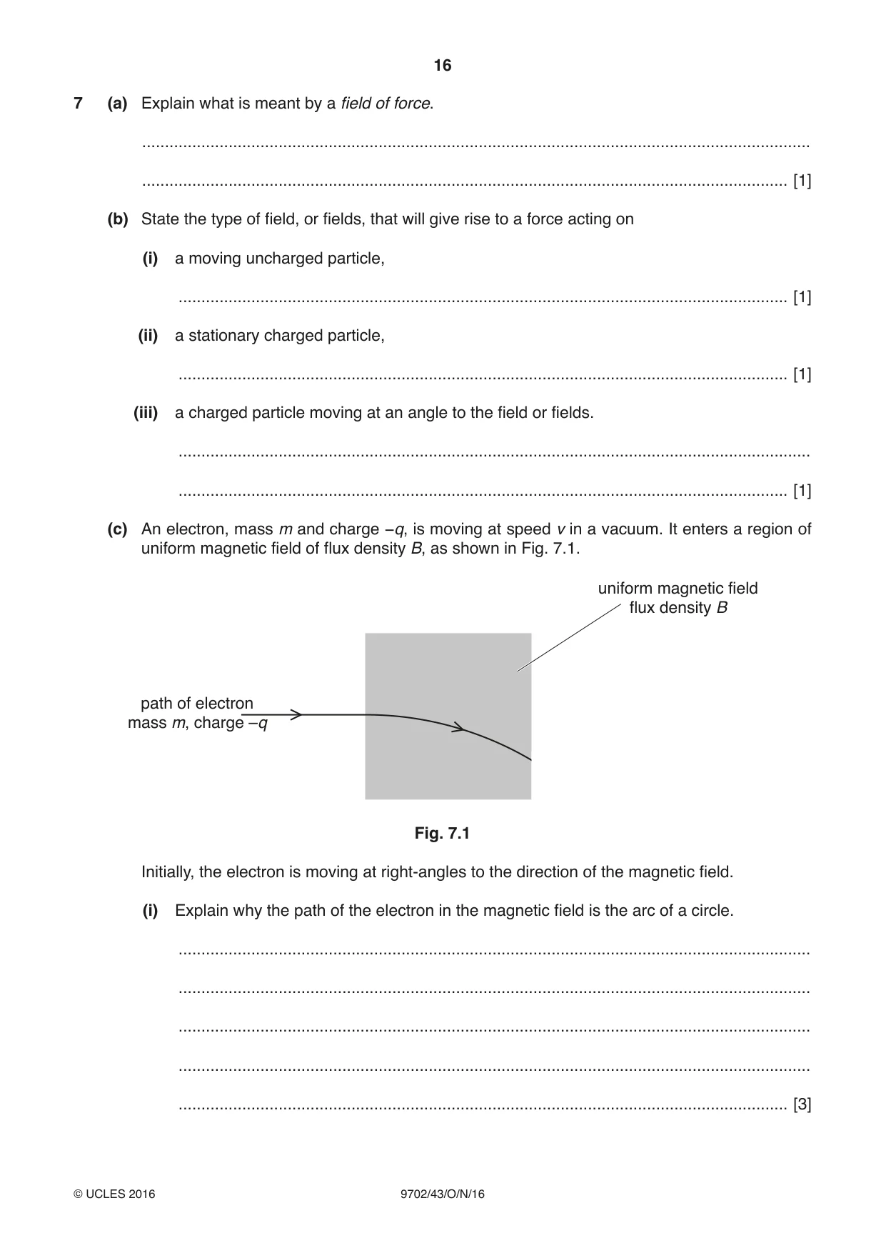 Cambridge A Level Physics 9702 2016 Oct/Nov Paper 4 · Variant 3 question paper, page 16 of 24