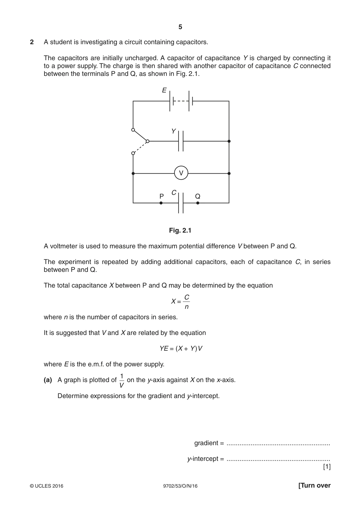 Cambridge A Level Physics 9702 2016 Oct/Nov Paper 5 · Variant 3 question paper, page 5 of 8