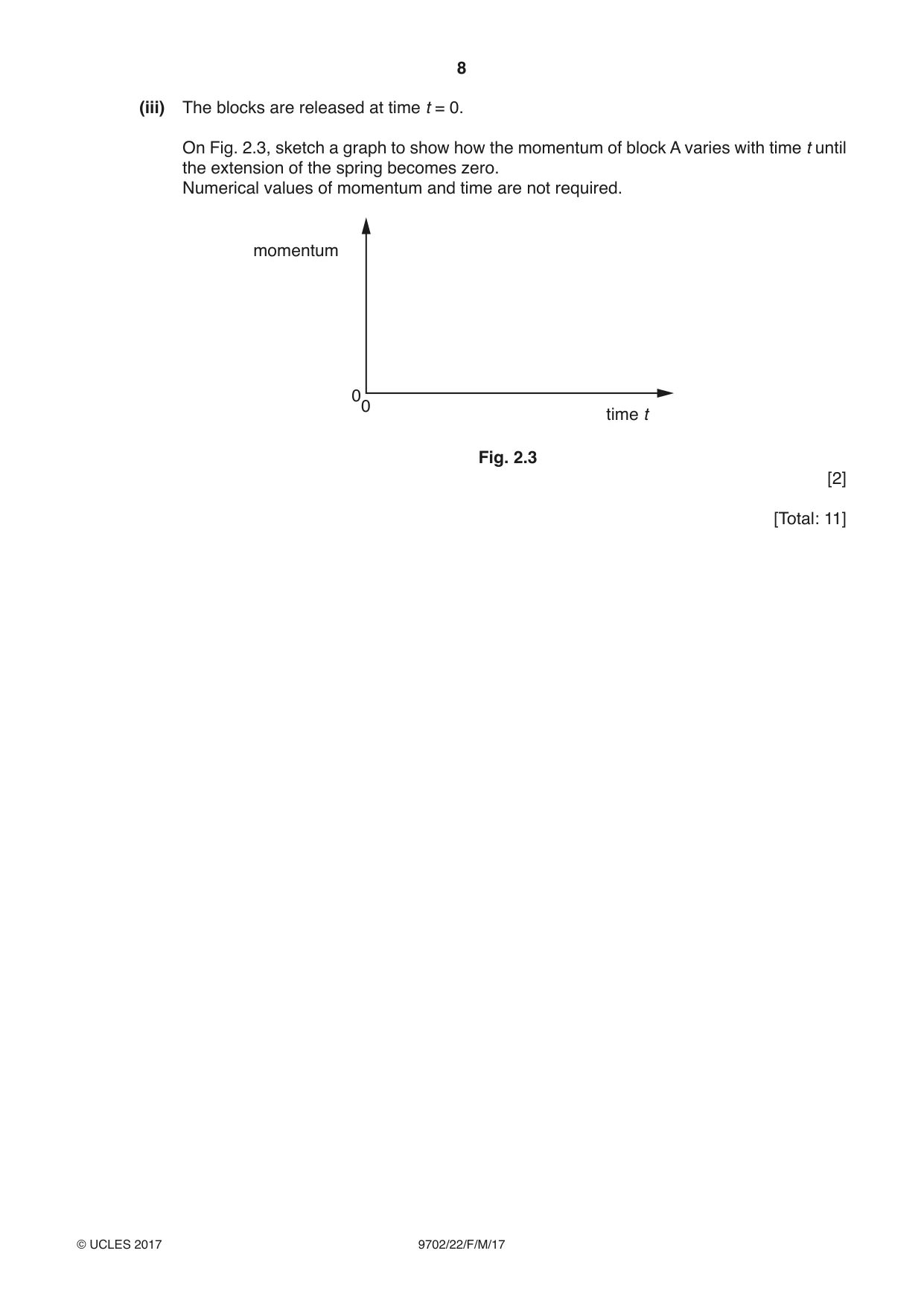 Cambridge A Level Physics 9702 2017 Feb/March Paper 2 · Variant 2 question paper, page 8 of 20