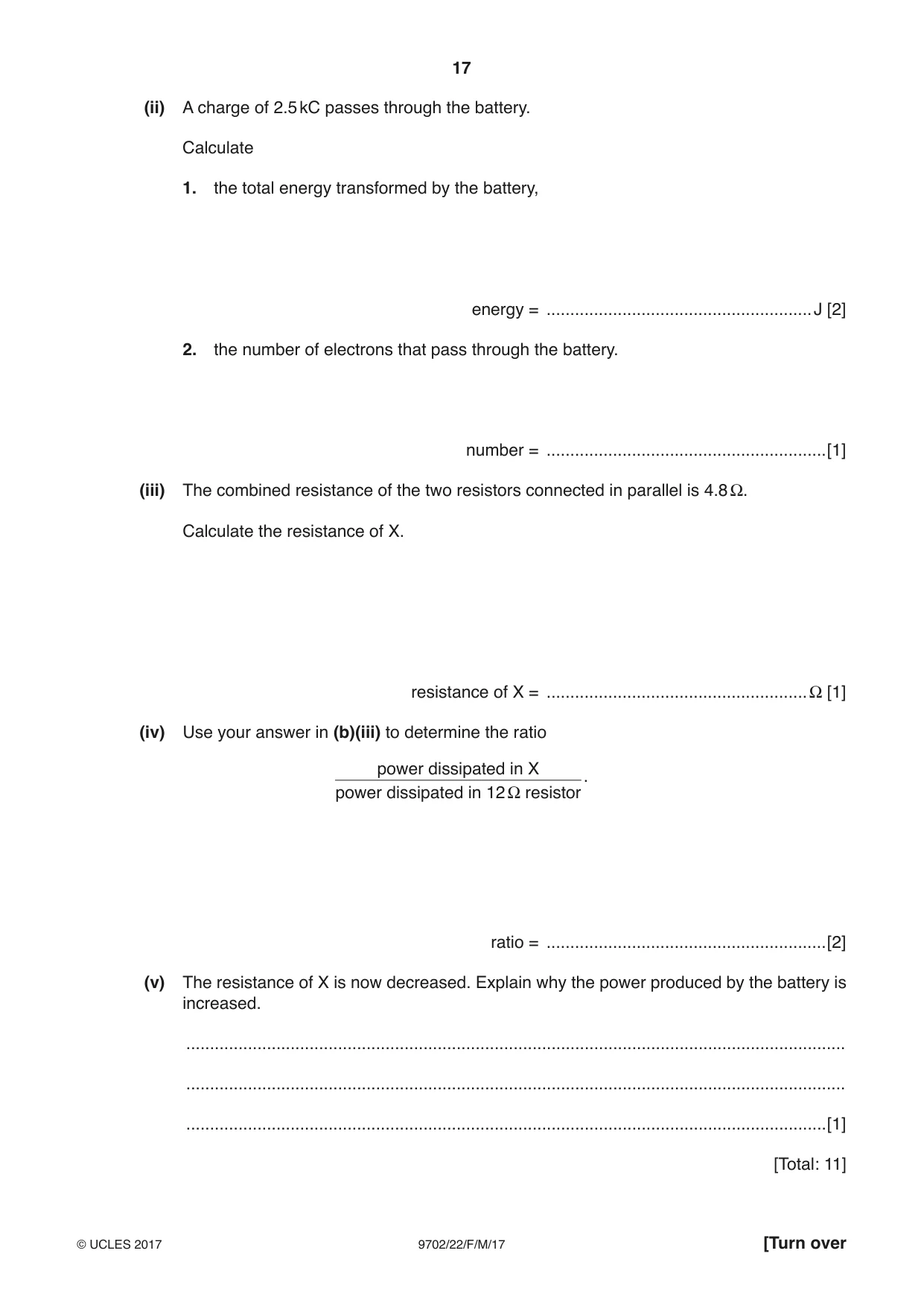 Cambridge A Level Physics 9702 2017 Feb/March Paper 2 · Variant 2 question paper, page 17 of 20
