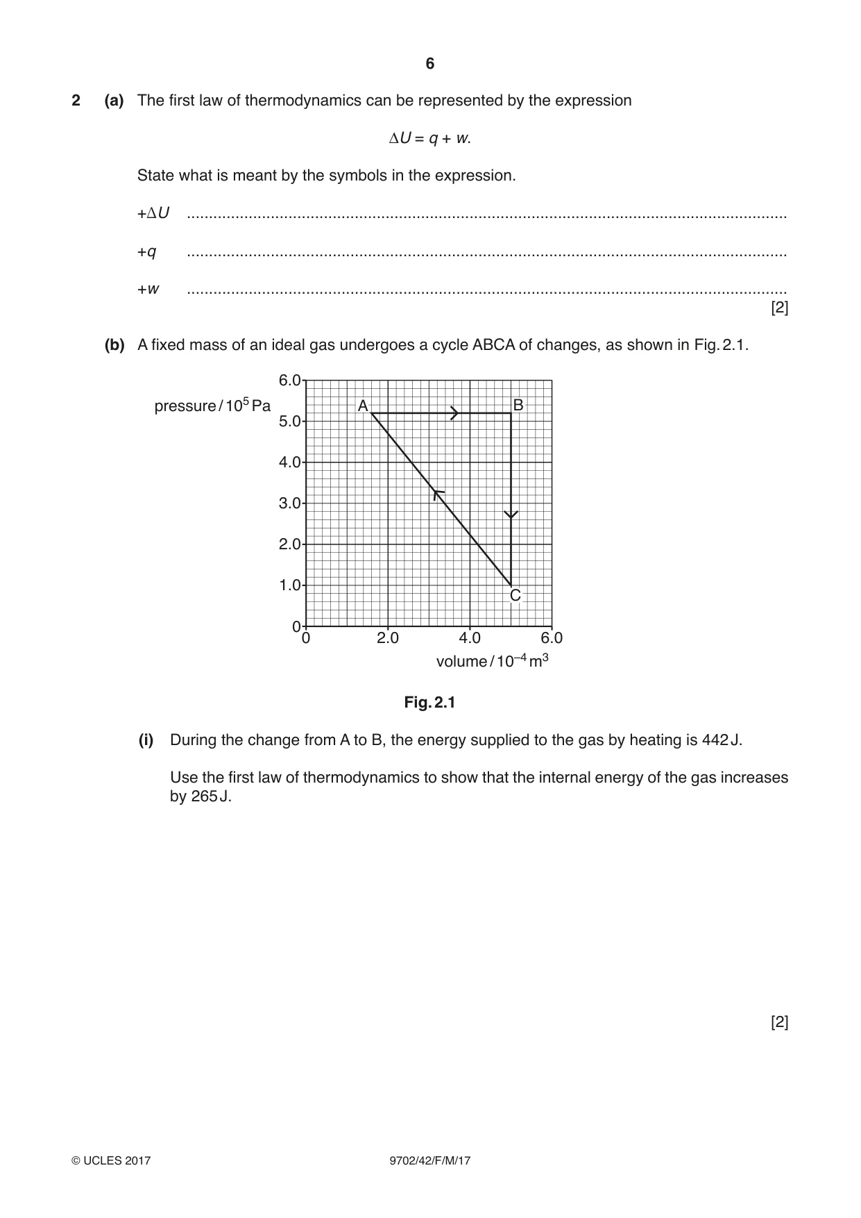 Cambridge A Level Physics 9702 2017 Feb/March Paper 4 · Variant 2 question paper, page 6 of 24