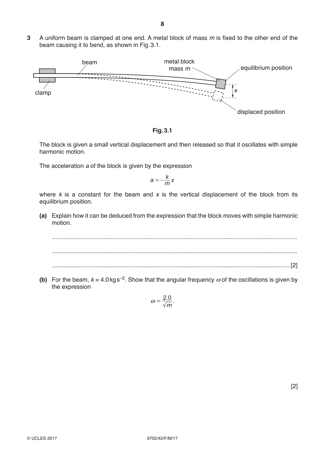Cambridge A Level Physics 9702 2017 Feb/March Paper 4 · Variant 2 question paper, page 8 of 24