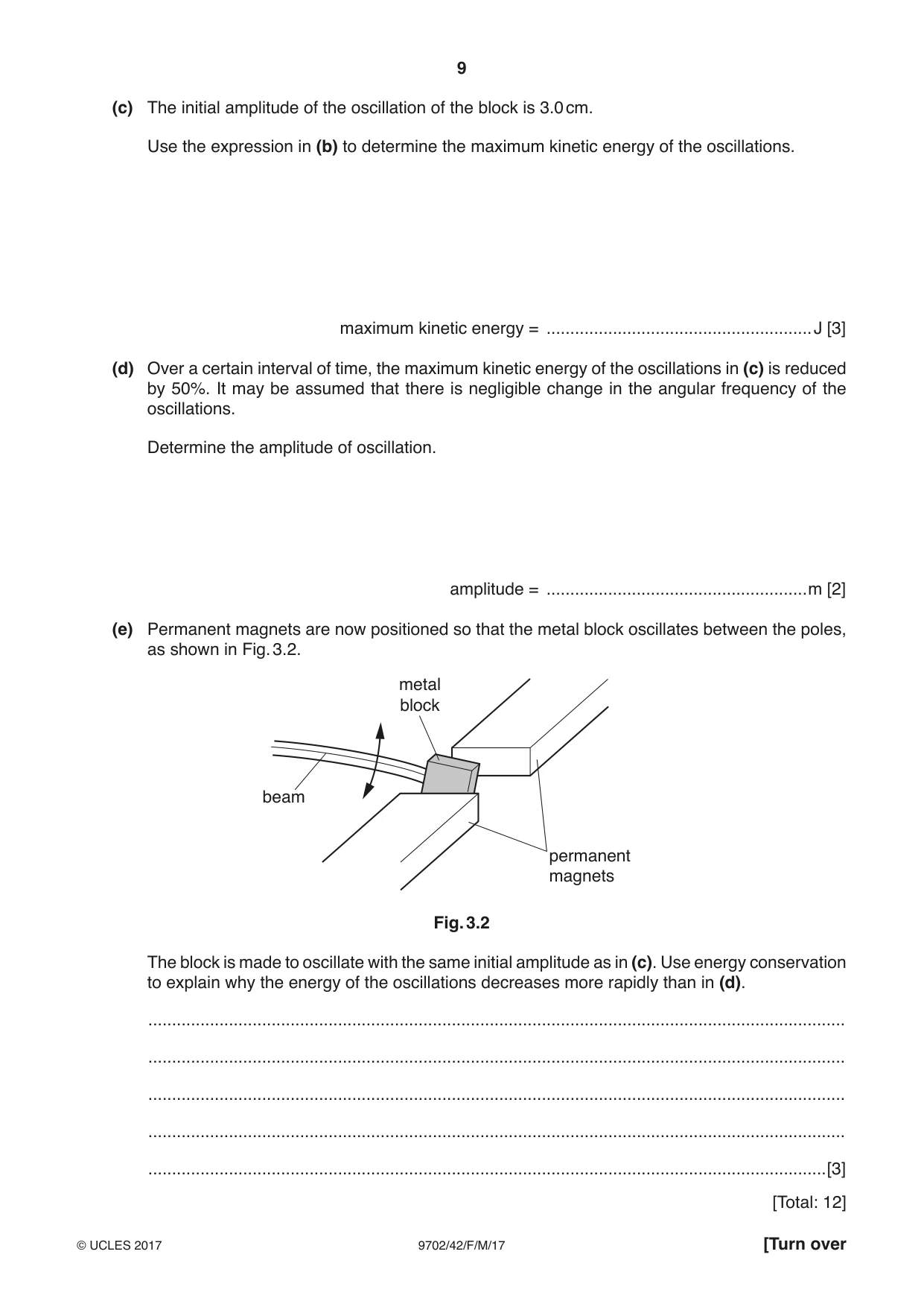 Cambridge A Level Physics 9702 2017 Feb/March Paper 4 · Variant 2 question paper, page 9 of 24