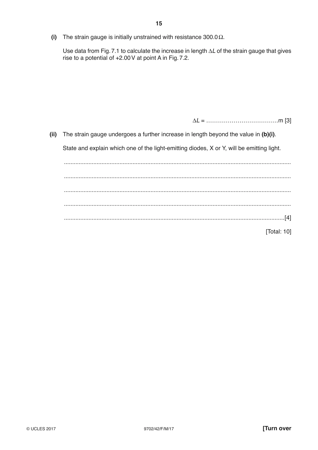 Cambridge A Level Physics 9702 2017 Feb/March Paper 4 · Variant 2 question paper, page 15 of 24