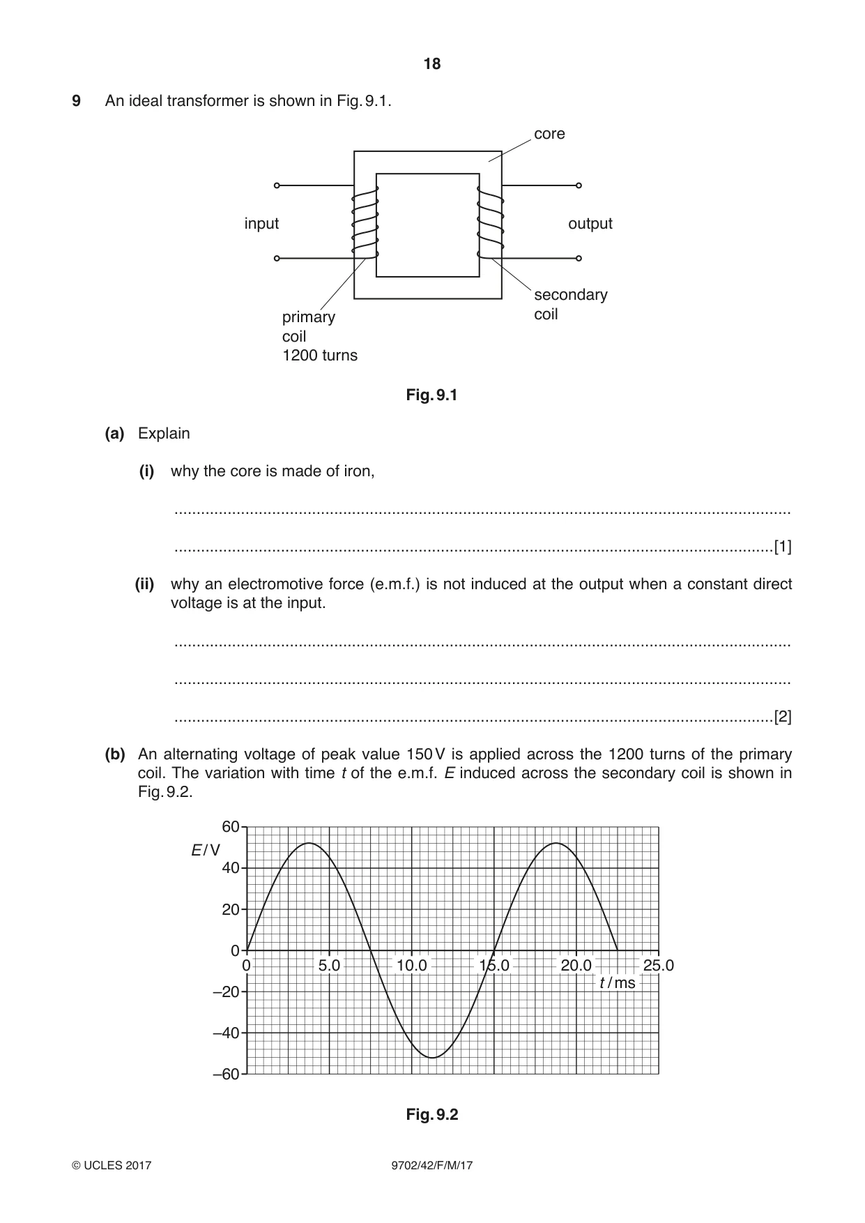 Cambridge A Level Physics 9702 2017 Feb/March Paper 4 · Variant 2 question paper, page 18 of 24