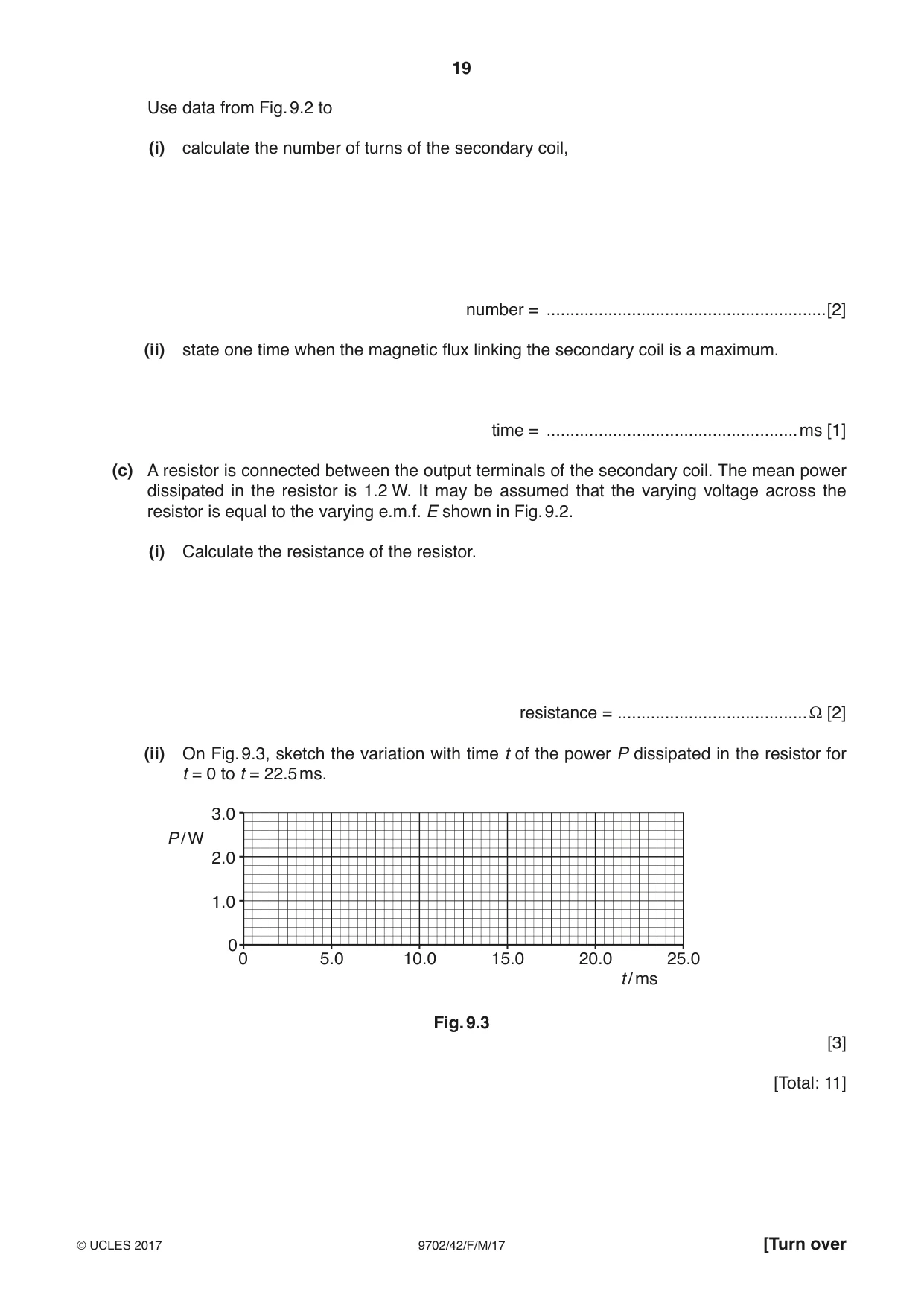 Cambridge A Level Physics 9702 2017 Feb/March Paper 4 · Variant 2 question paper, page 19 of 24