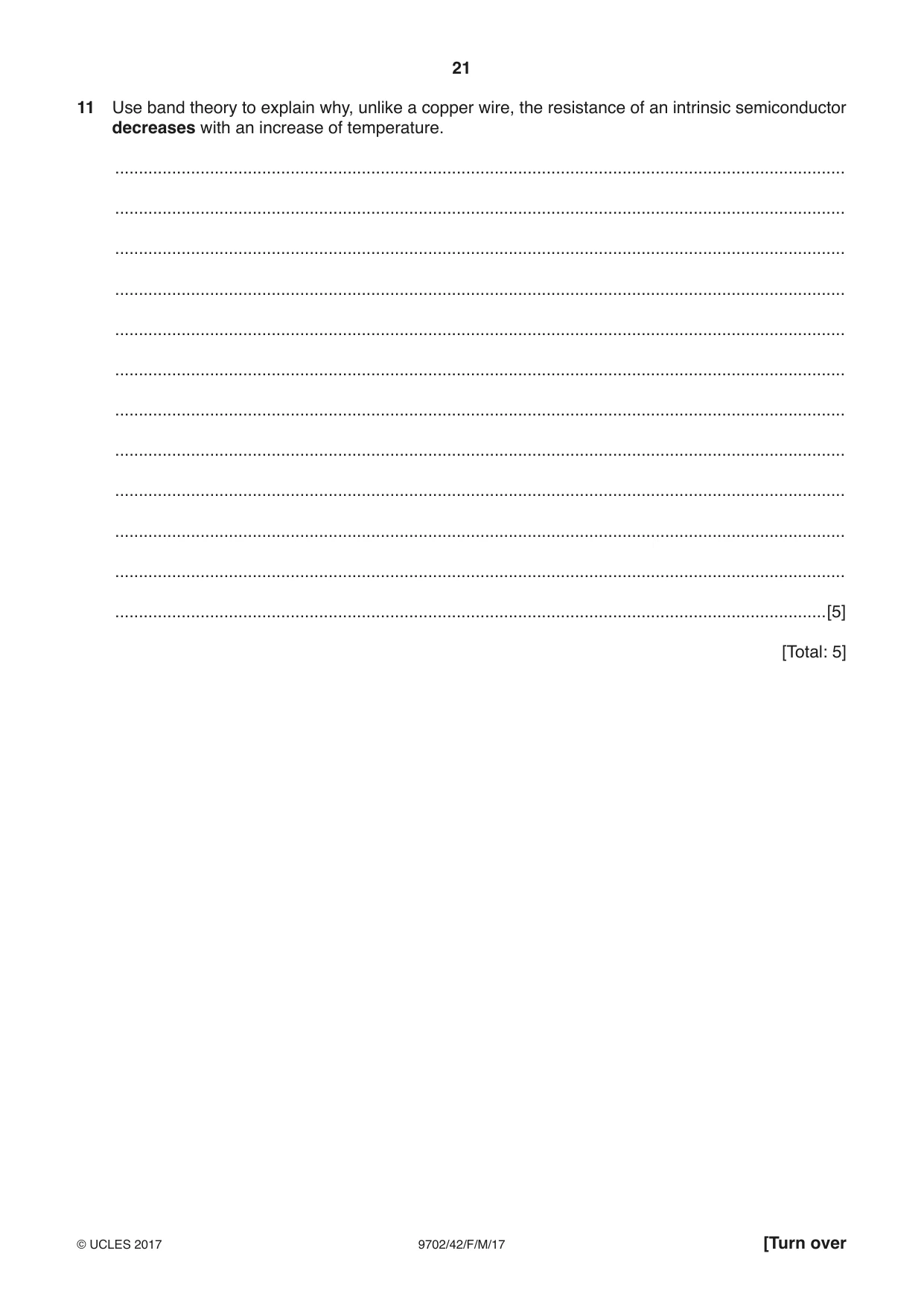 Cambridge A Level Physics 9702 2017 Feb/March Paper 4 · Variant 2 question paper, page 21 of 24
