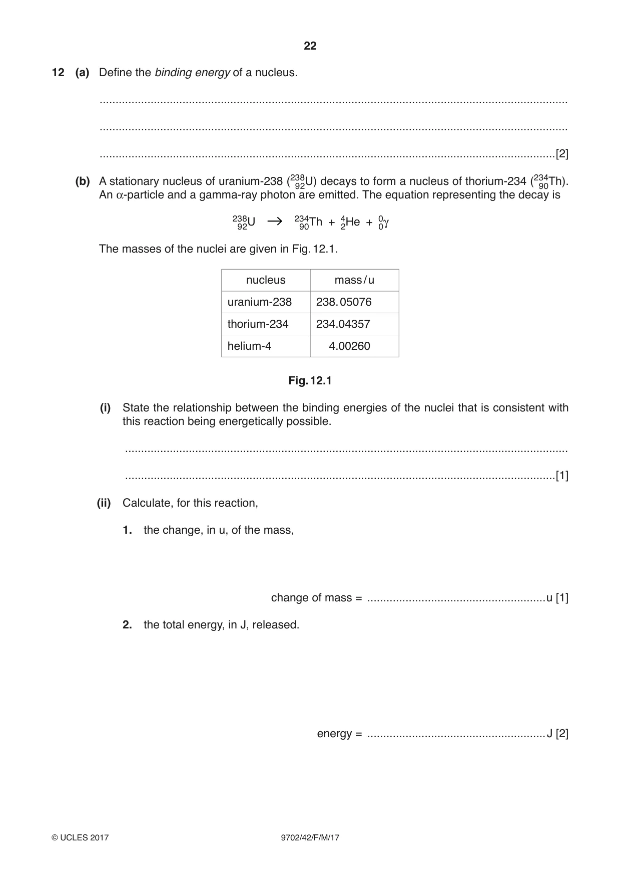 Cambridge A Level Physics 9702 2017 Feb/March Paper 4 · Variant 2 question paper, page 22 of 24
