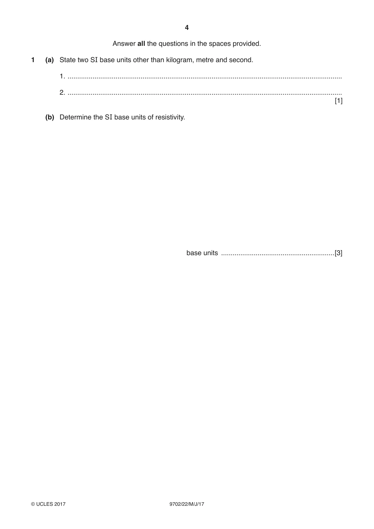 Cambridge A Level Physics 9702 2017 May/June Paper 2 · Variant 2 question paper, page 4 of 16