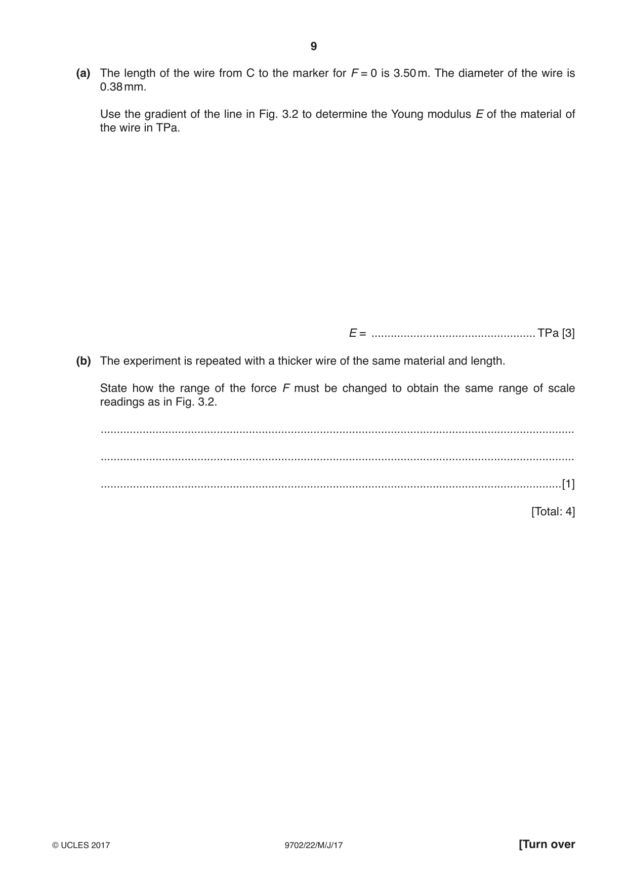 Cambridge A Level Physics 9702 2017 May/June Paper 2 · Variant 2 question paper, page 9 of 16