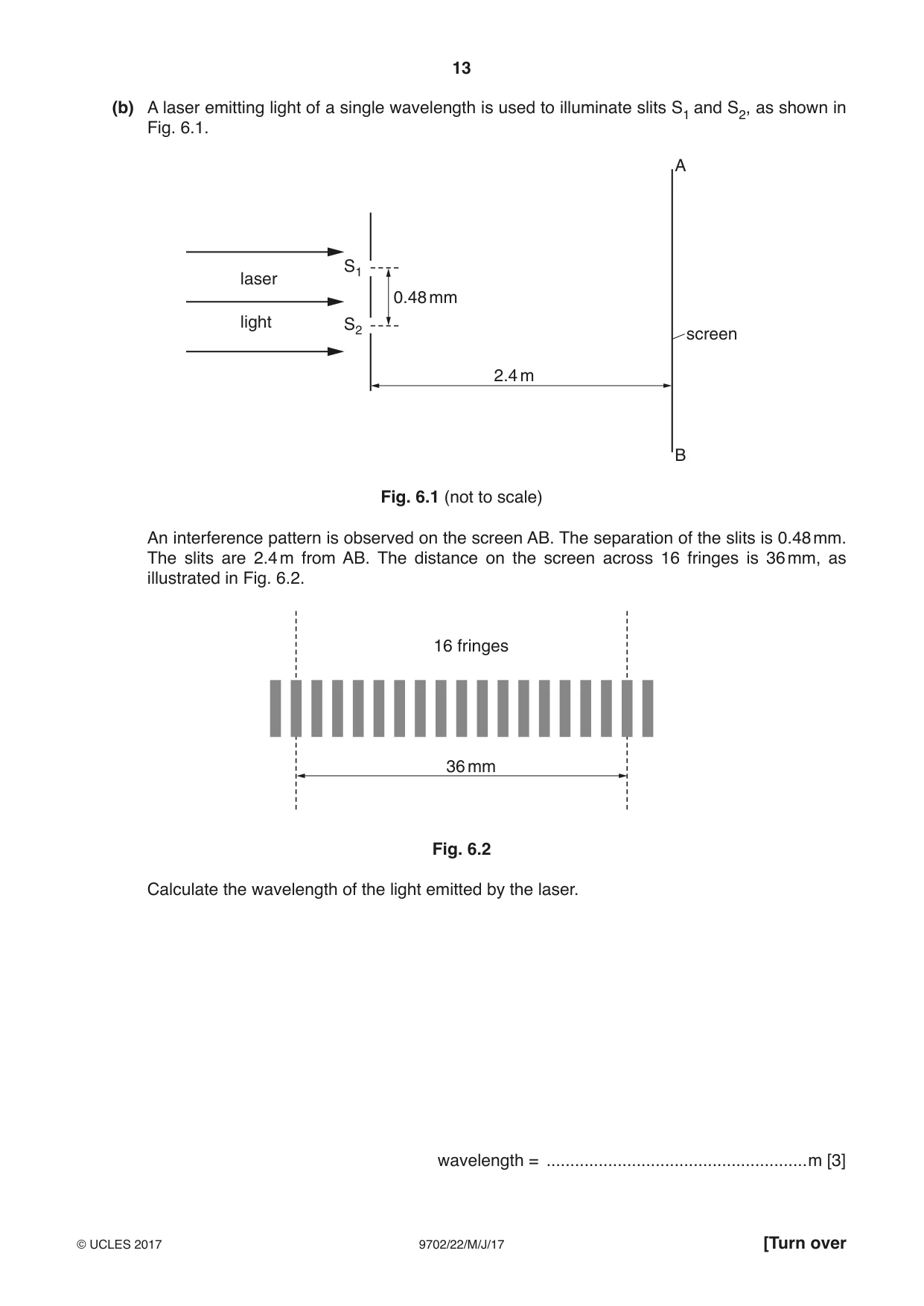 Cambridge A Level Physics 9702 2017 May/June Paper 2 · Variant 2 question paper, page 13 of 16