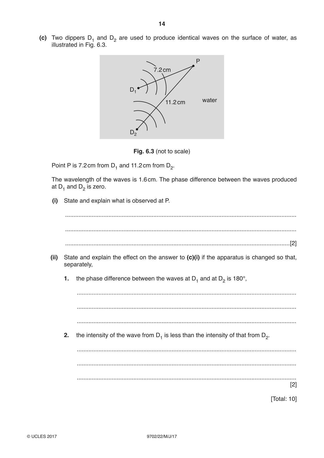 Cambridge A Level Physics 9702 2017 May/June Paper 2 · Variant 2 question paper, page 14 of 16