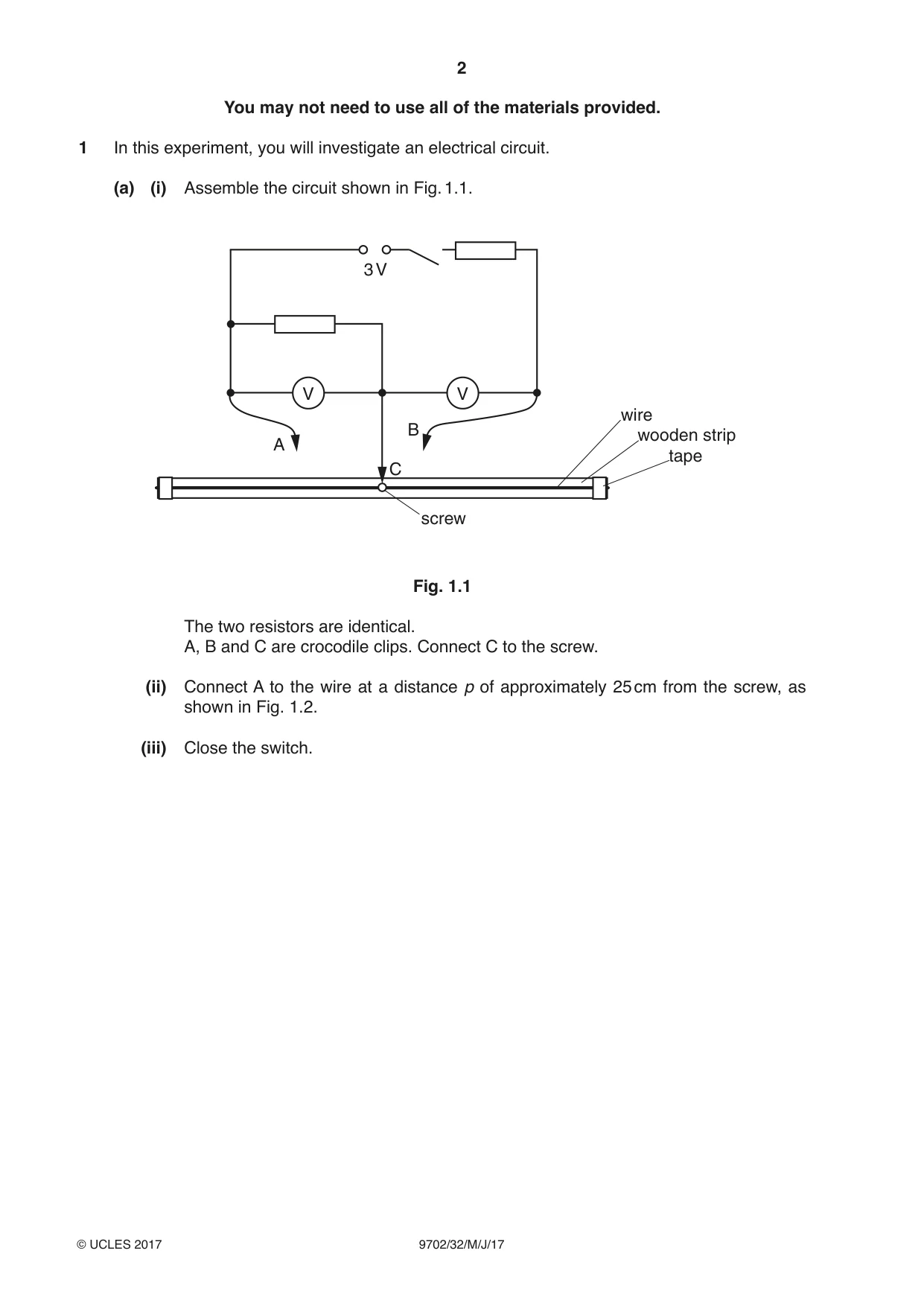 Cambridge A Level Physics 9702 2017 May/June Paper 3 · Variant 2 question paper, page 2 of 12