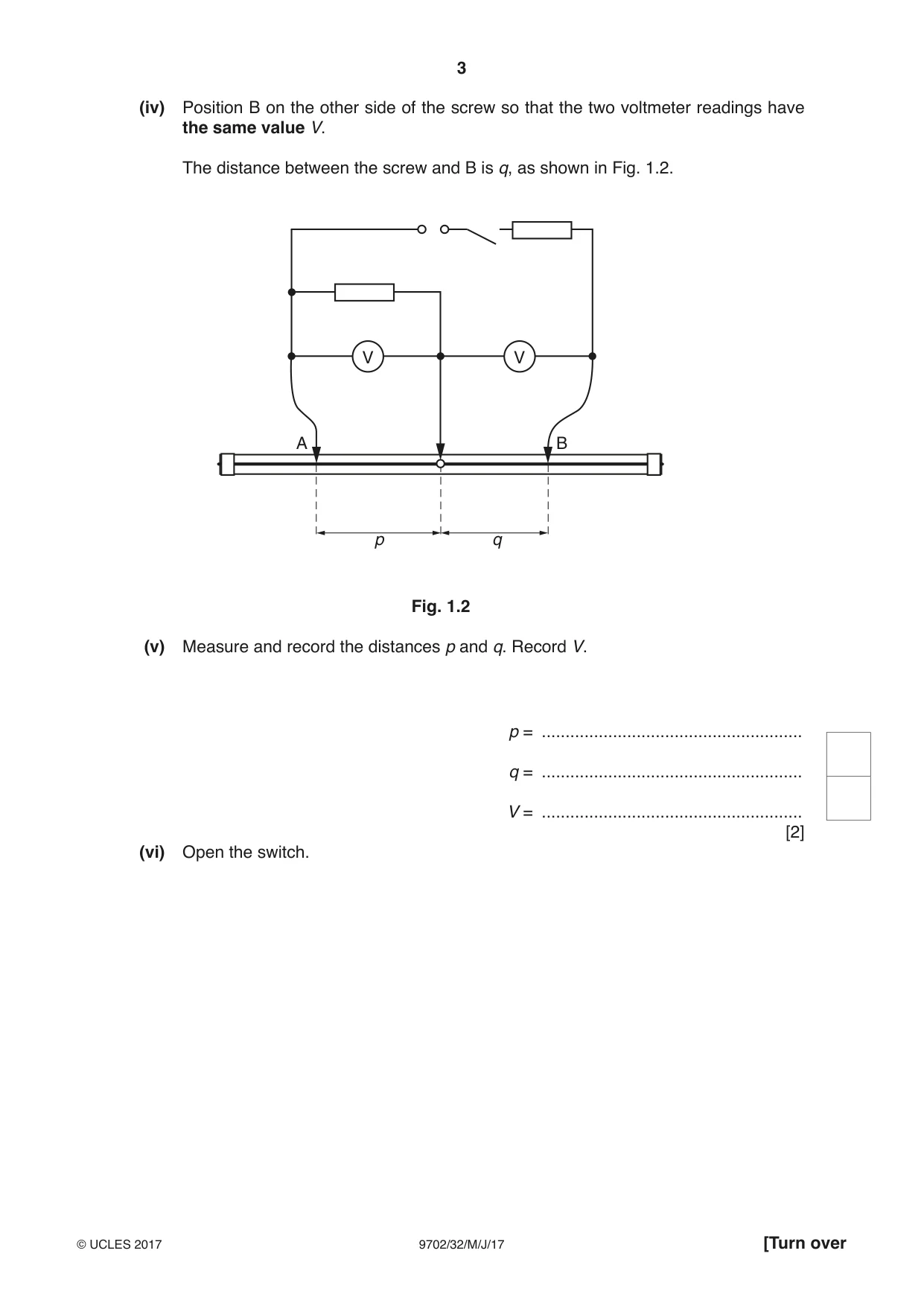 Cambridge A Level Physics 9702 2017 May/June Paper 3 · Variant 2 question paper, page 3 of 12