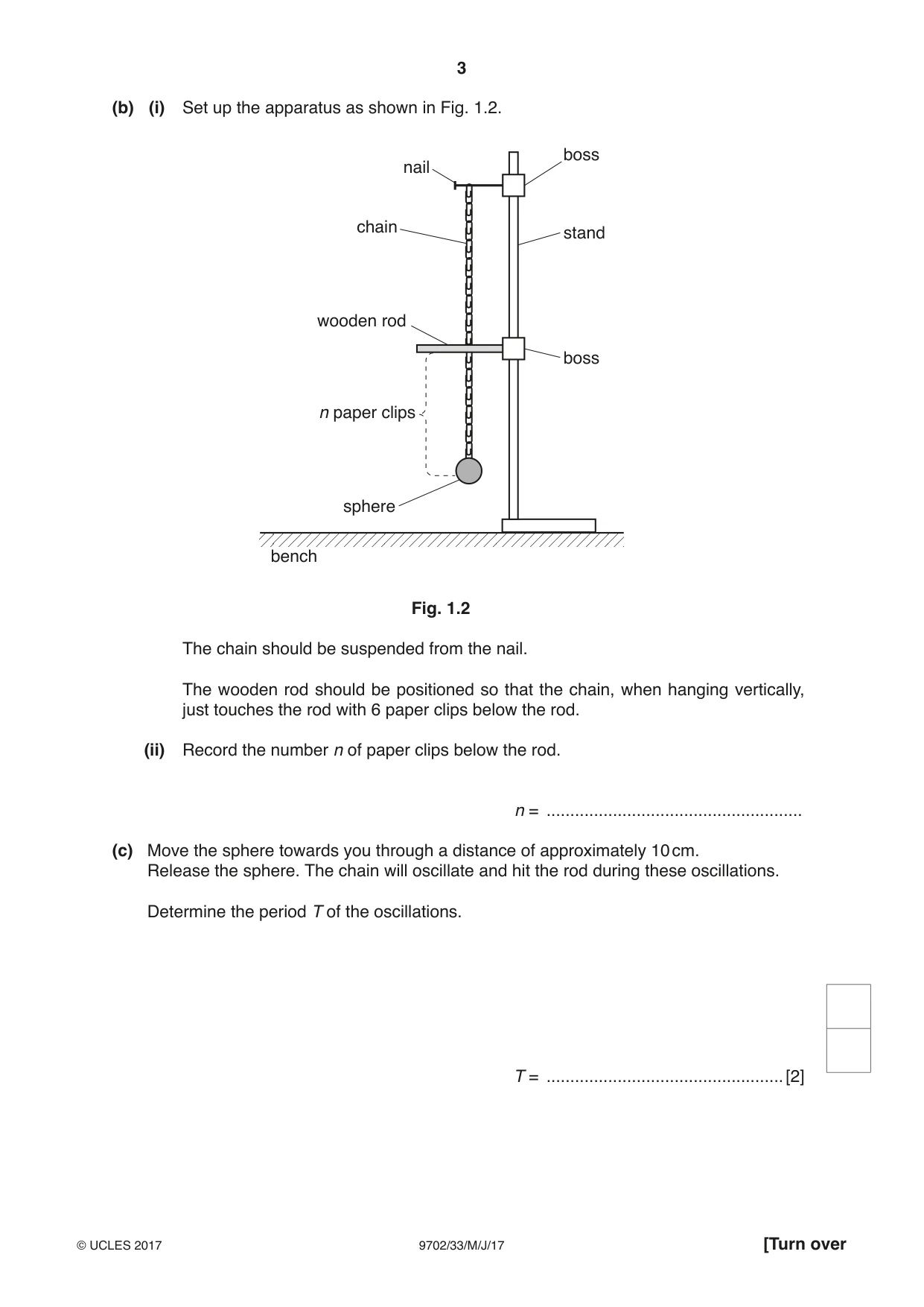 Cambridge A Level Physics 9702 2017 May/June Paper 3 · Variant 3 question paper, page 3 of 12