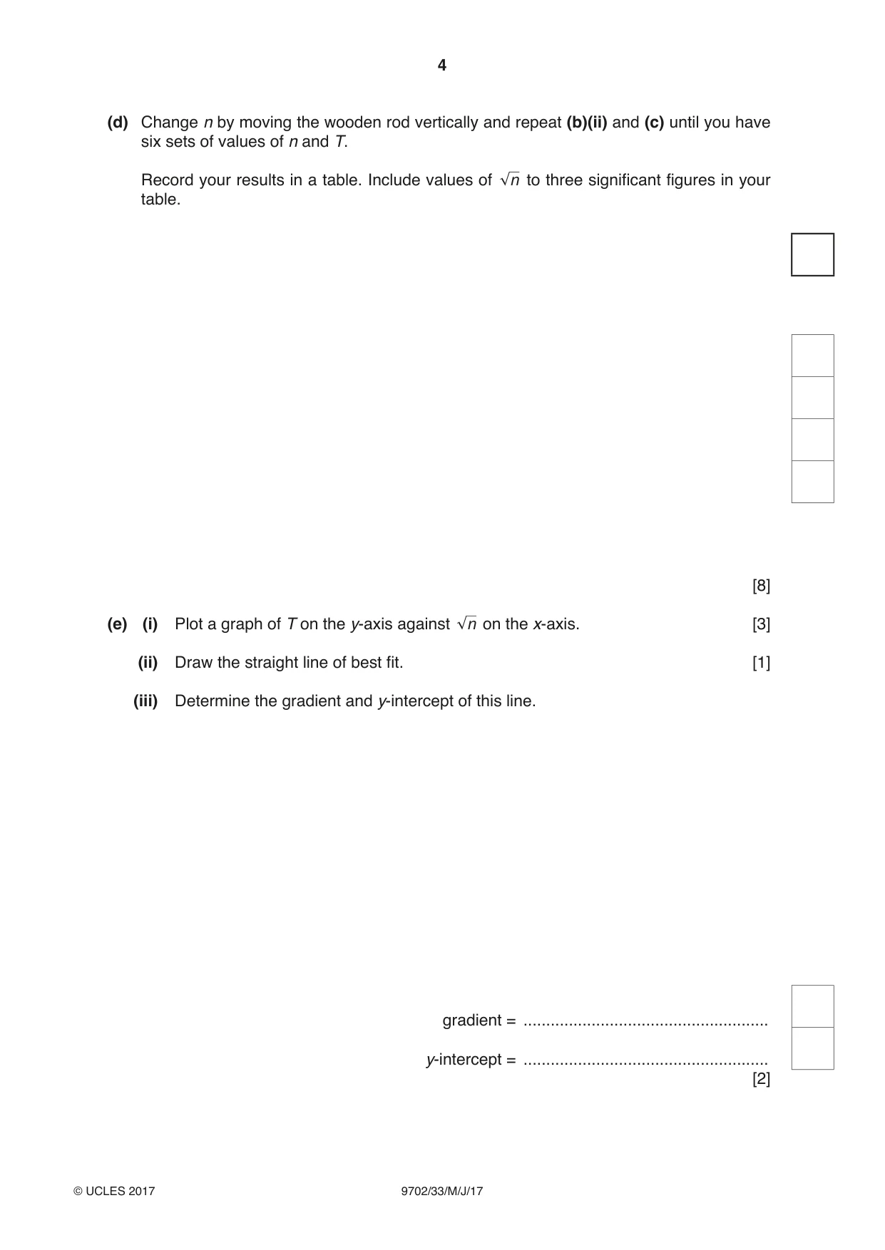 Cambridge A Level Physics 9702 2017 May/June Paper 3 · Variant 3 question paper, page 4 of 12