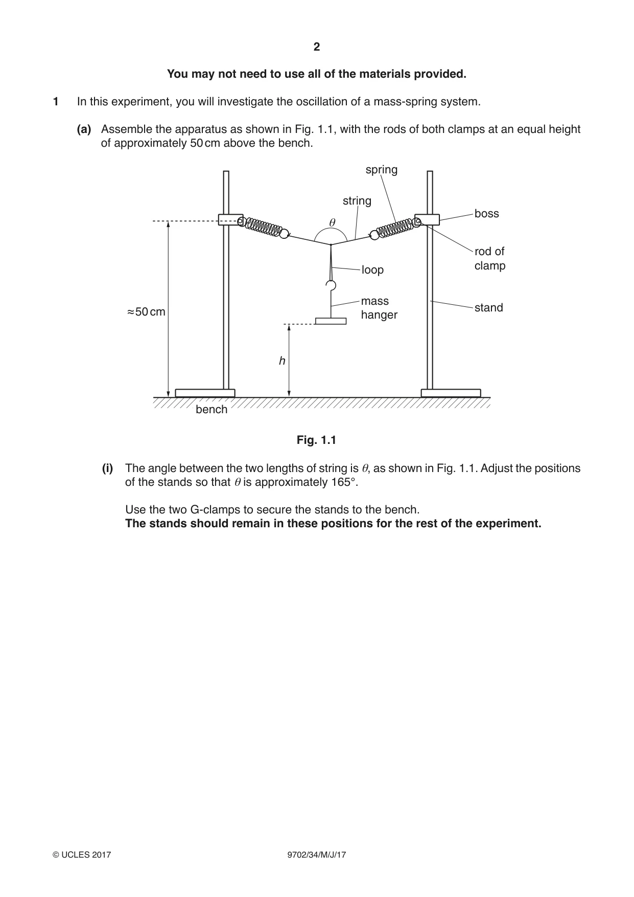 Cambridge A Level Physics 9702 2017 May/June Paper 3 · Variant 4 question paper, page 2 of 12