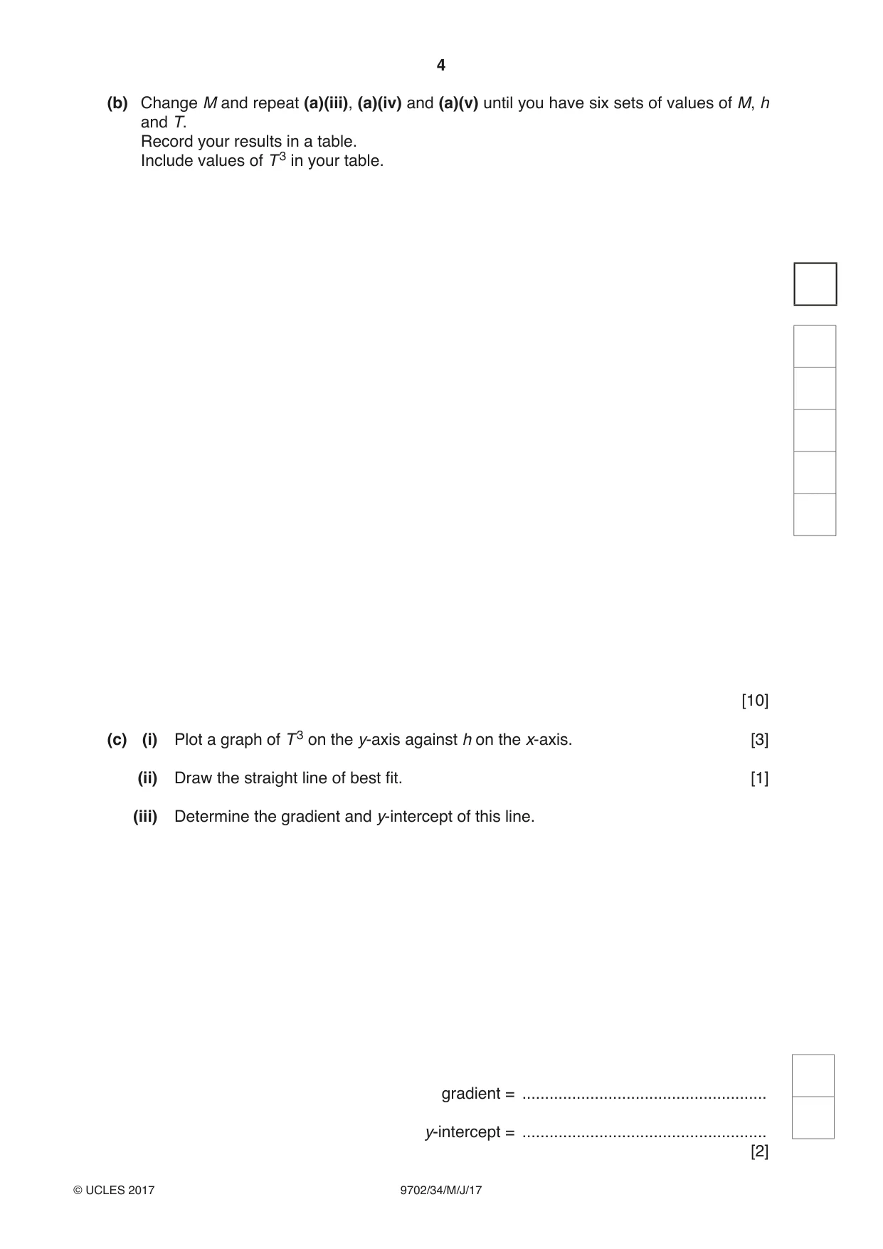 Cambridge A Level Physics 9702 2017 May/June Paper 3 · Variant 4 question paper, page 4 of 12