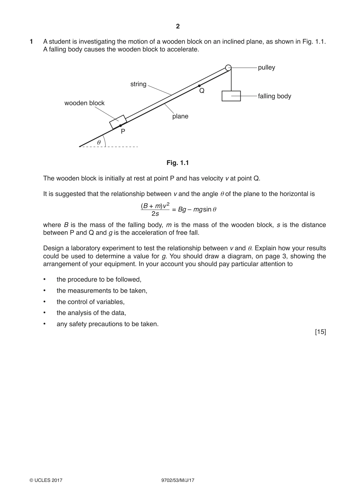 Cambridge A Level Physics 9702 2017 May/June Paper 5 · Variant 3 question paper, page 2 of 8