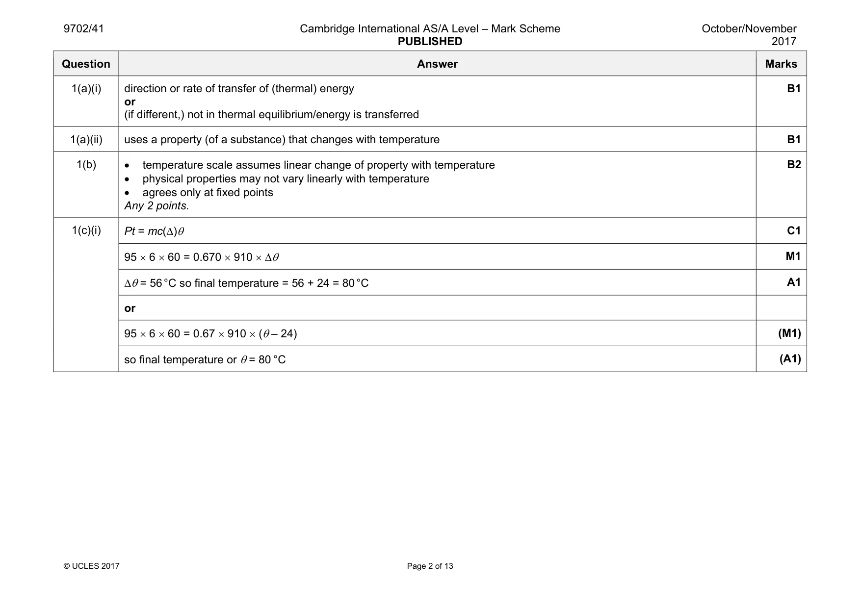 Mark scheme, page 2 of 13