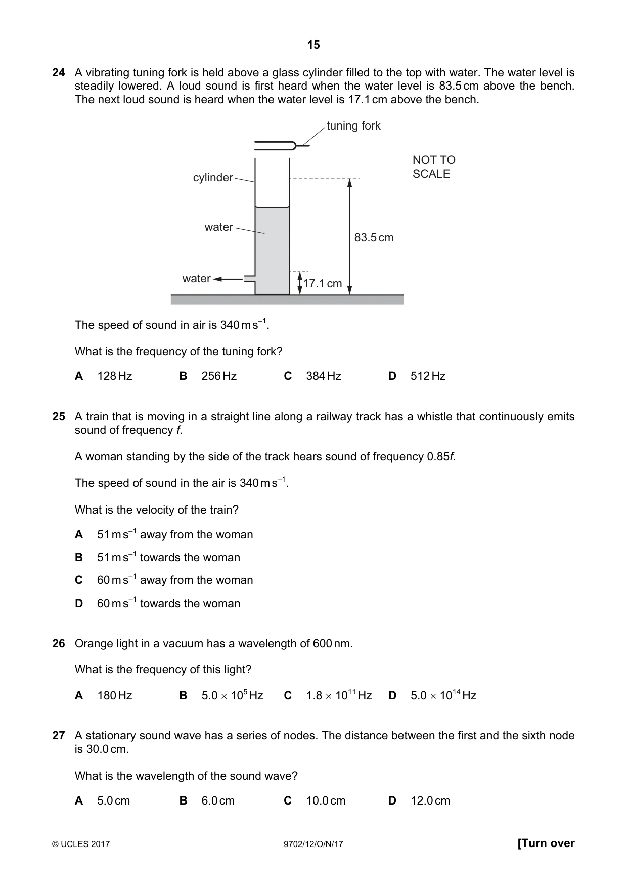 Cambridge A Level Physics 9702 2017 Oct/Nov Paper 1 · Variant 2 question paper, page 15 of 20