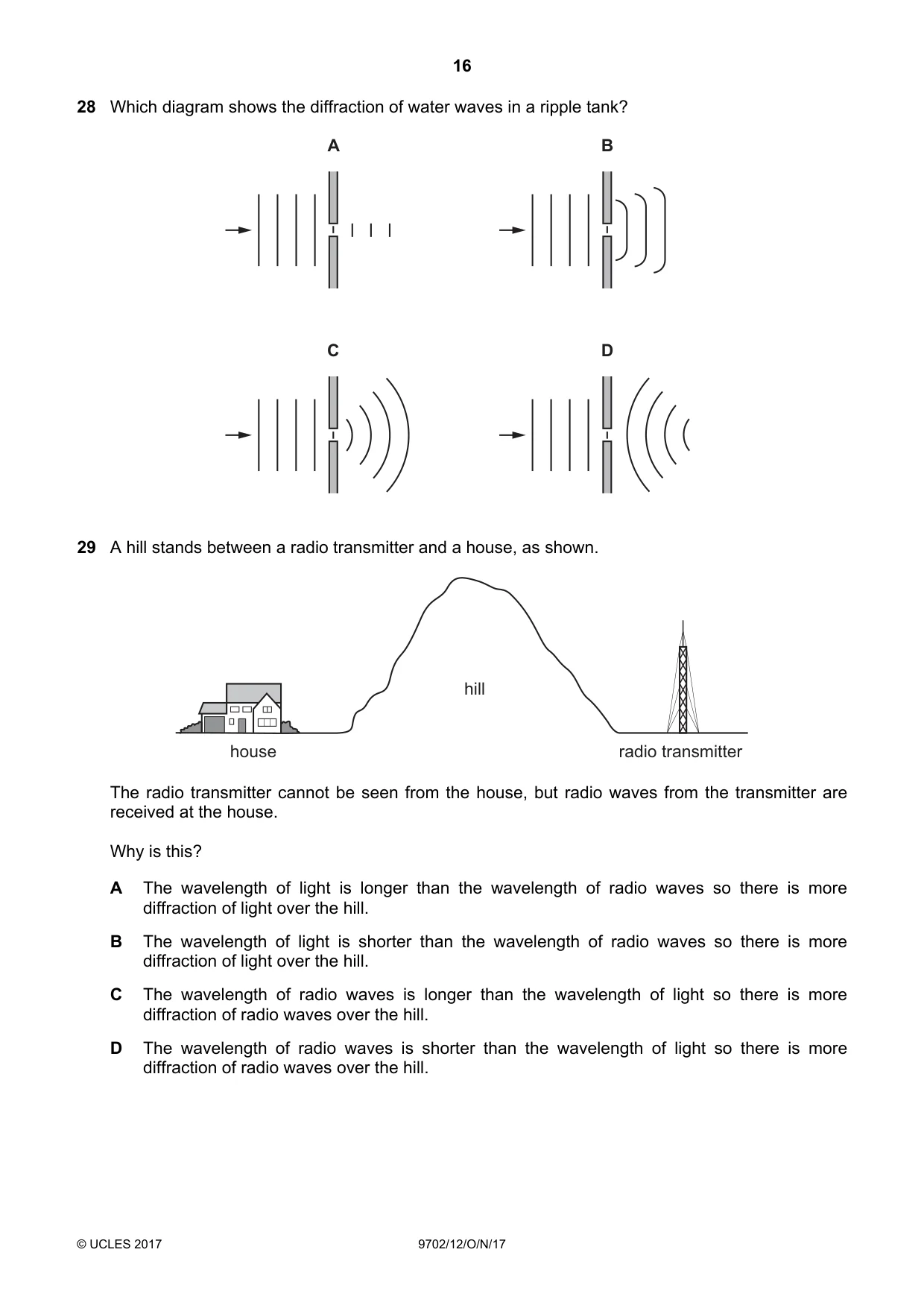 Cambridge A Level Physics 9702 2017 Oct/Nov Paper 1 · Variant 2 question paper, page 16 of 20